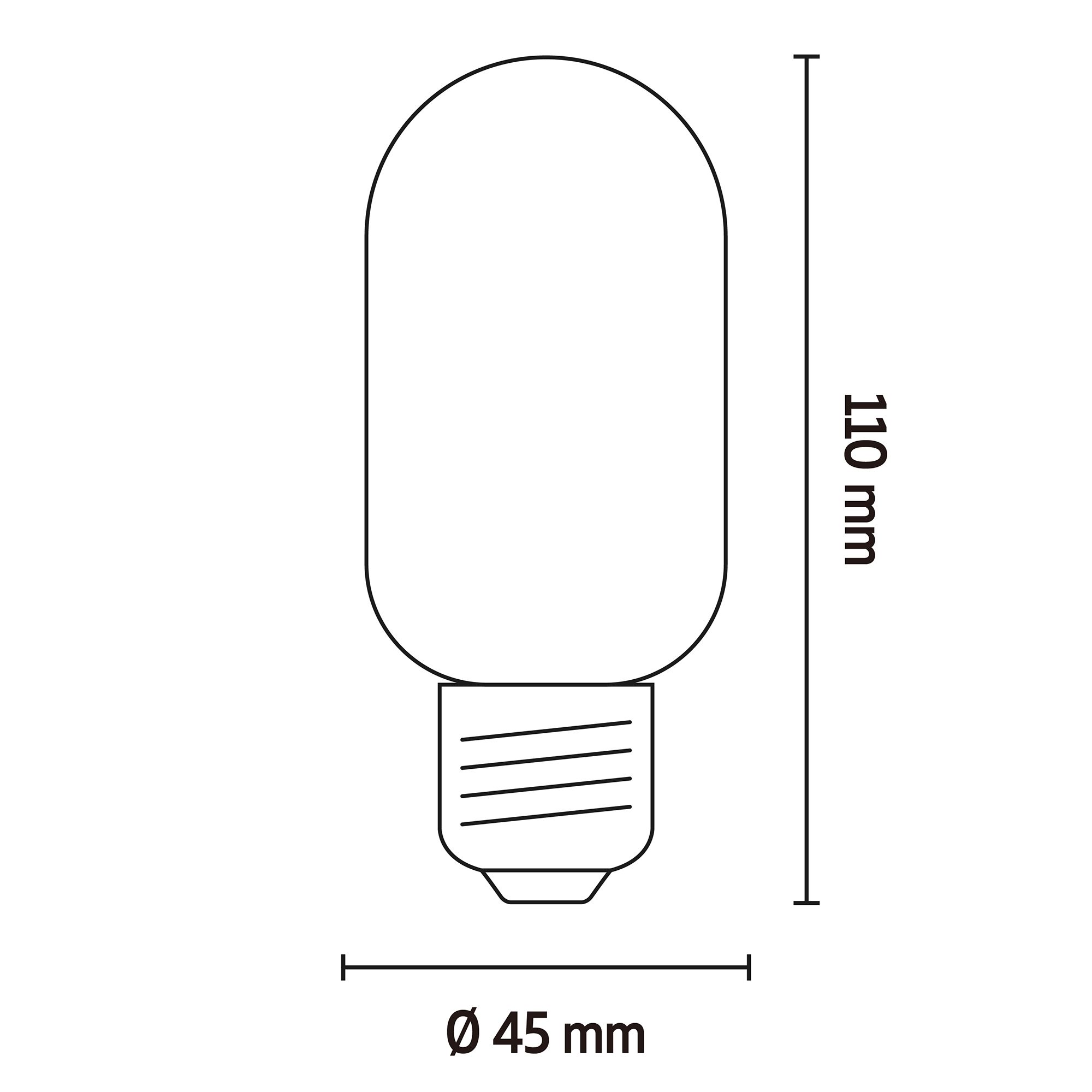 CALEX E27 4W 200lm Amber Tube Extra warm white LED Dimmable Filament Light bulb