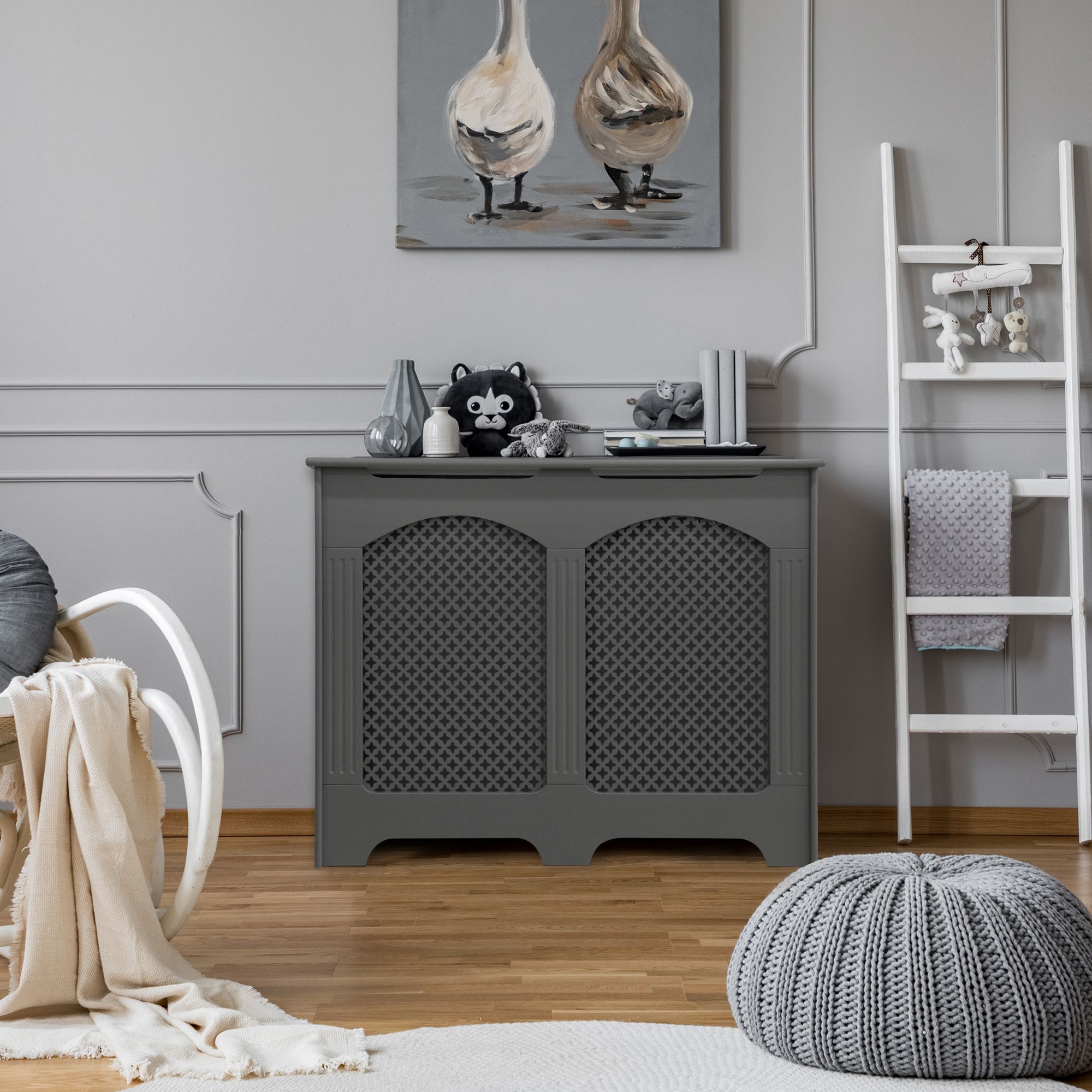 Cambridge Large Grey Radiator cover | Tradepoint