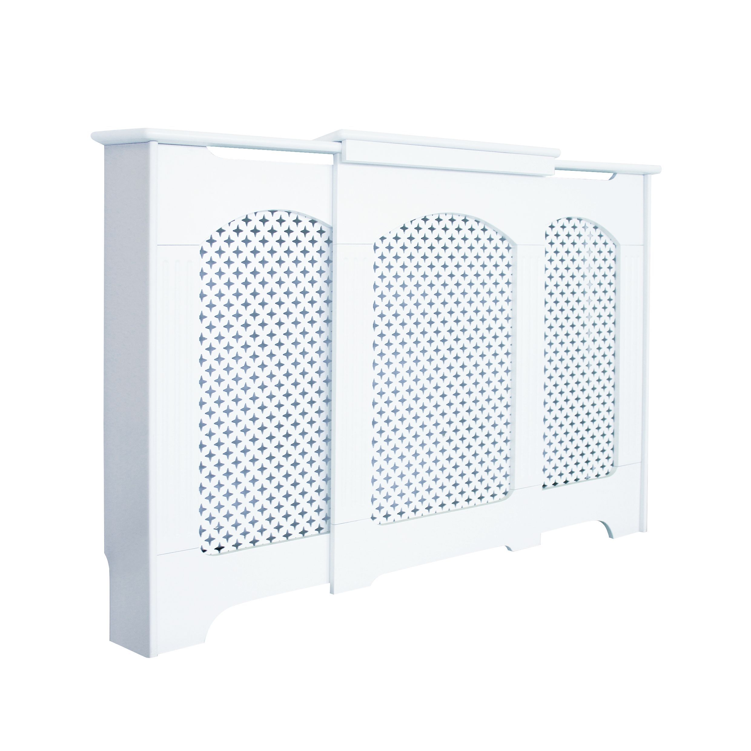 Cambridge Small - medium White Traditional Radiator cover