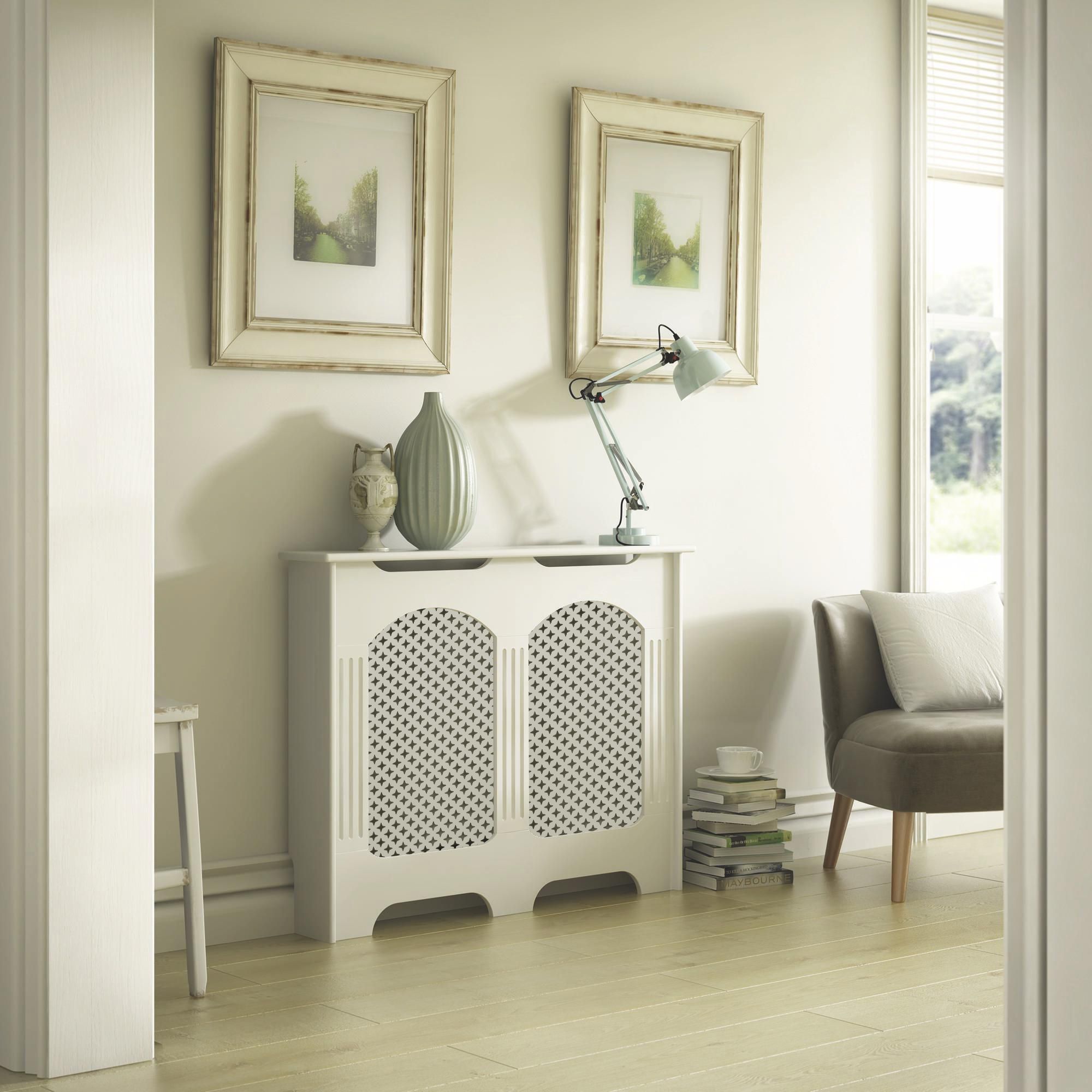 Cambridge Small White Traditional Radiator cover