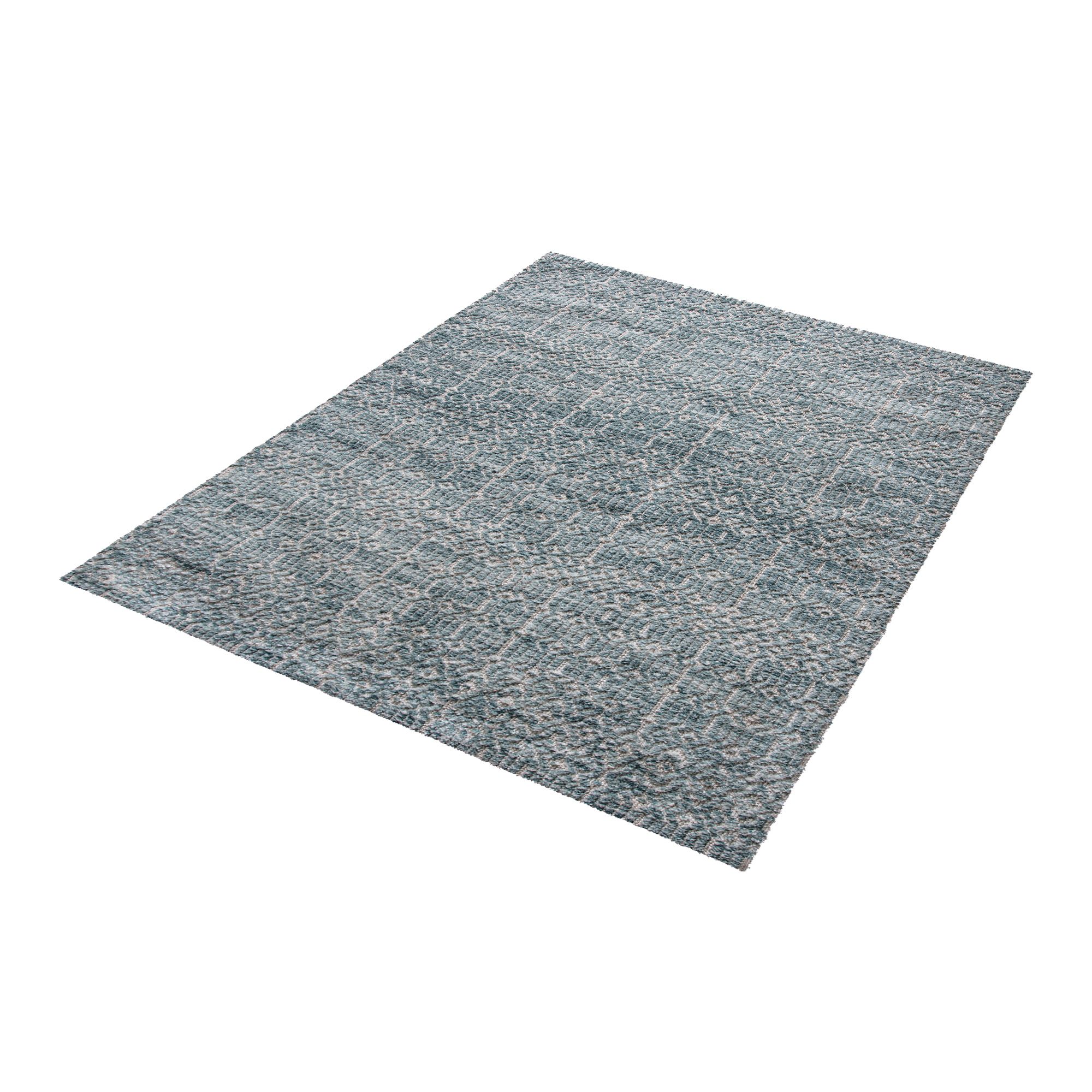 Camphills Teal Patterned Rug 170cmx120cm