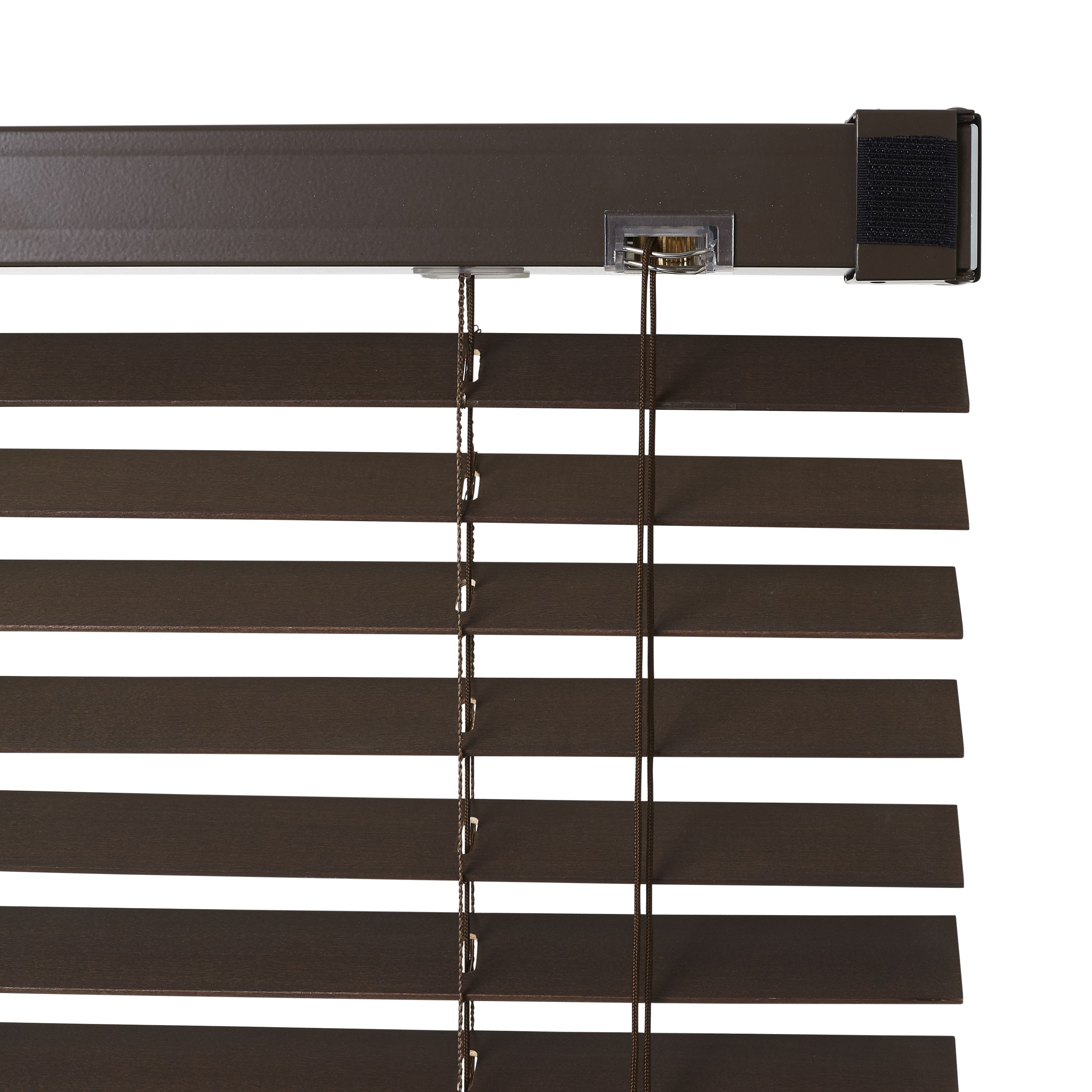 Cana Dark brown Basswood Venetian Blind (W)120cm (L)180cm