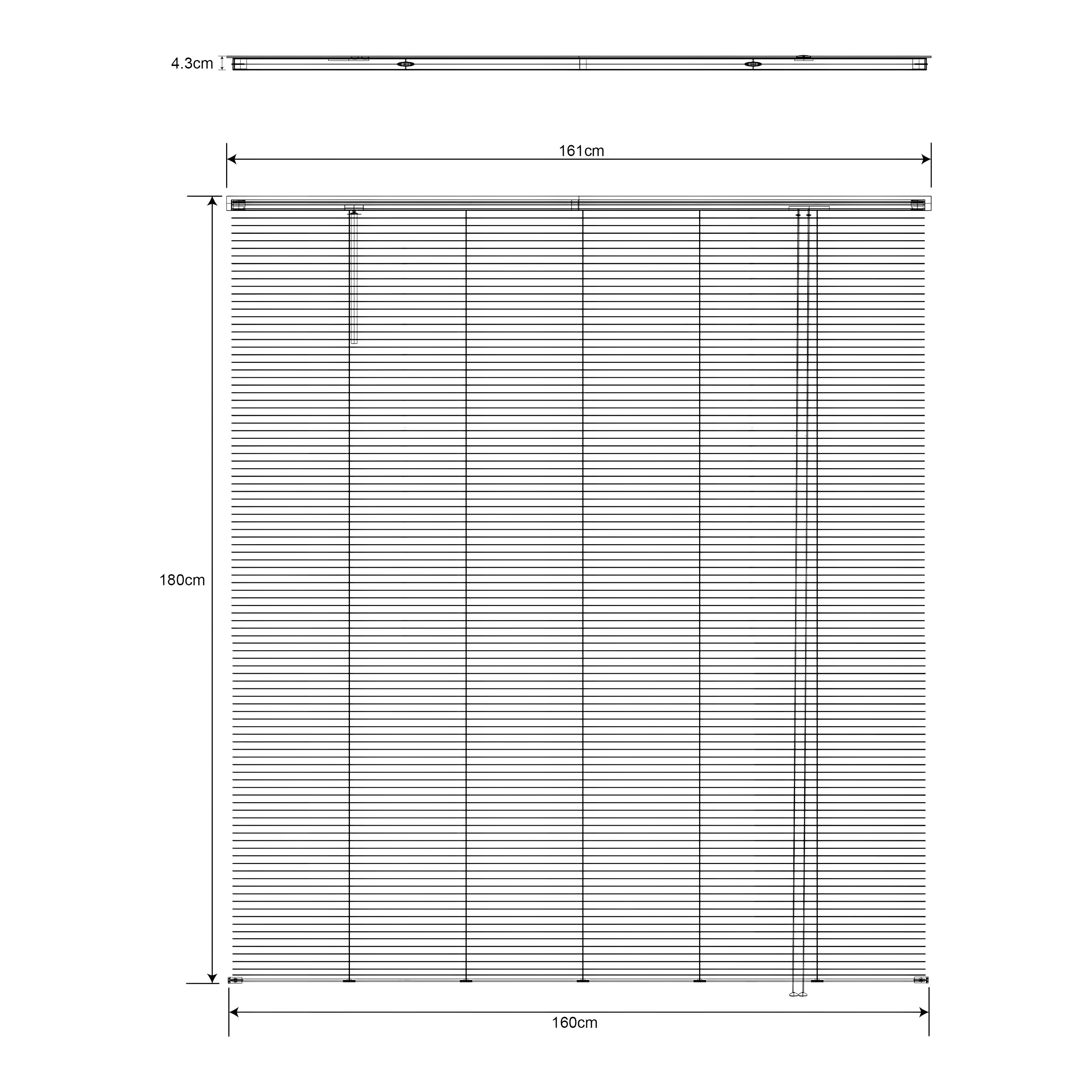 Cana Natural Oak effect Wood Venetian Blind (W)160cm (L)180cm