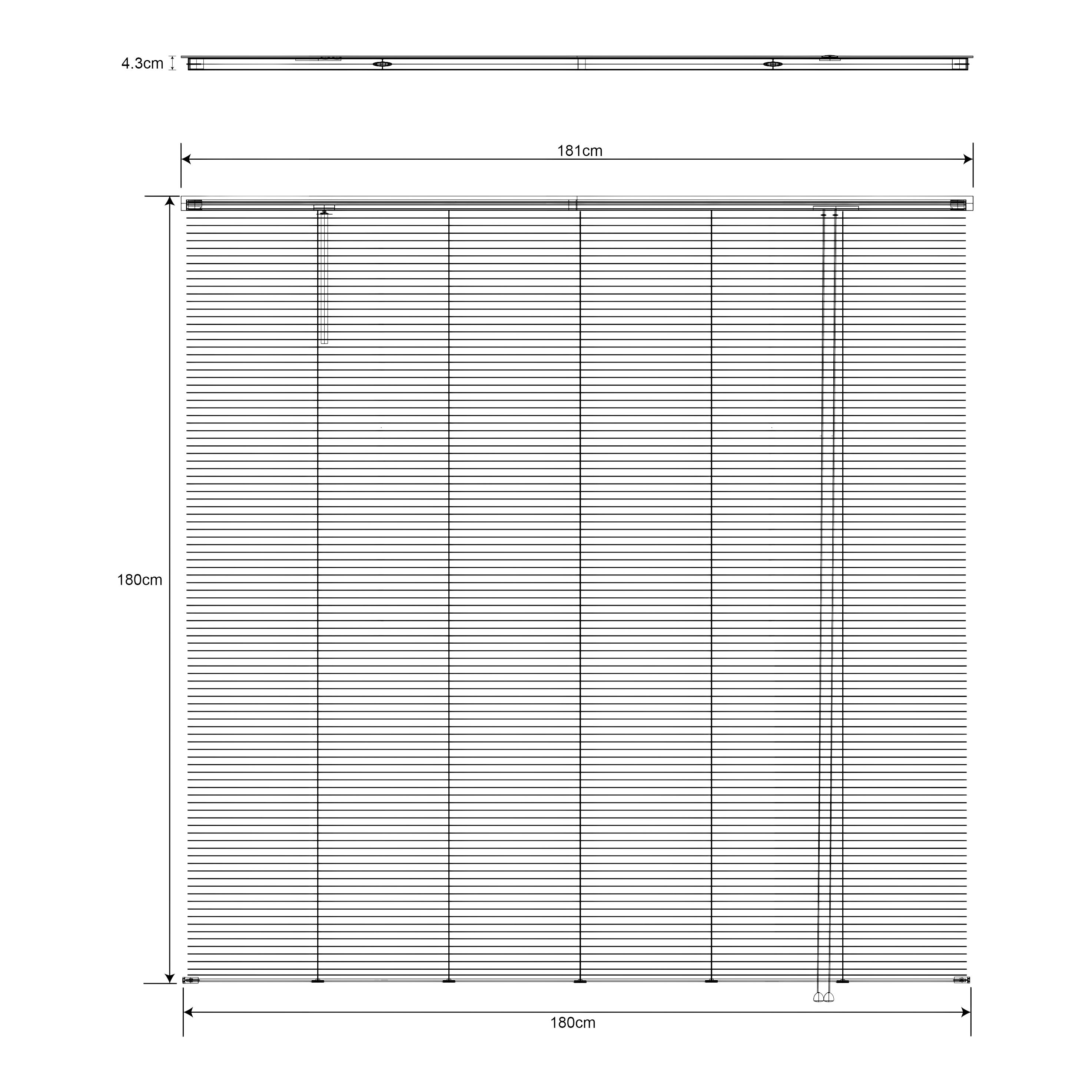 Cana Natural Oak effect Wood Venetian Blind (W)180cm (L)180cm