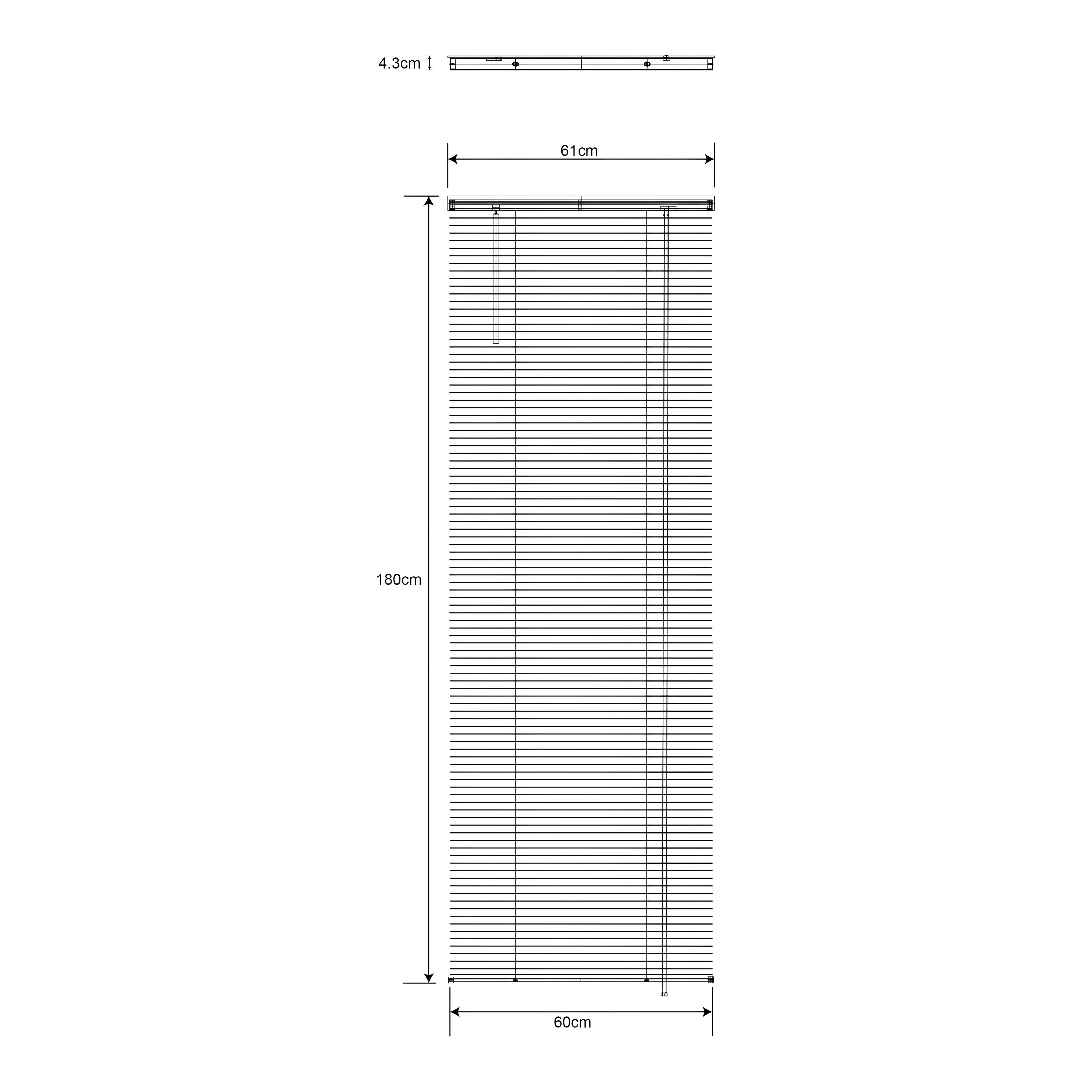 Cana Natural Oak effect Wood Venetian Blind (W)60cm (L)180cm