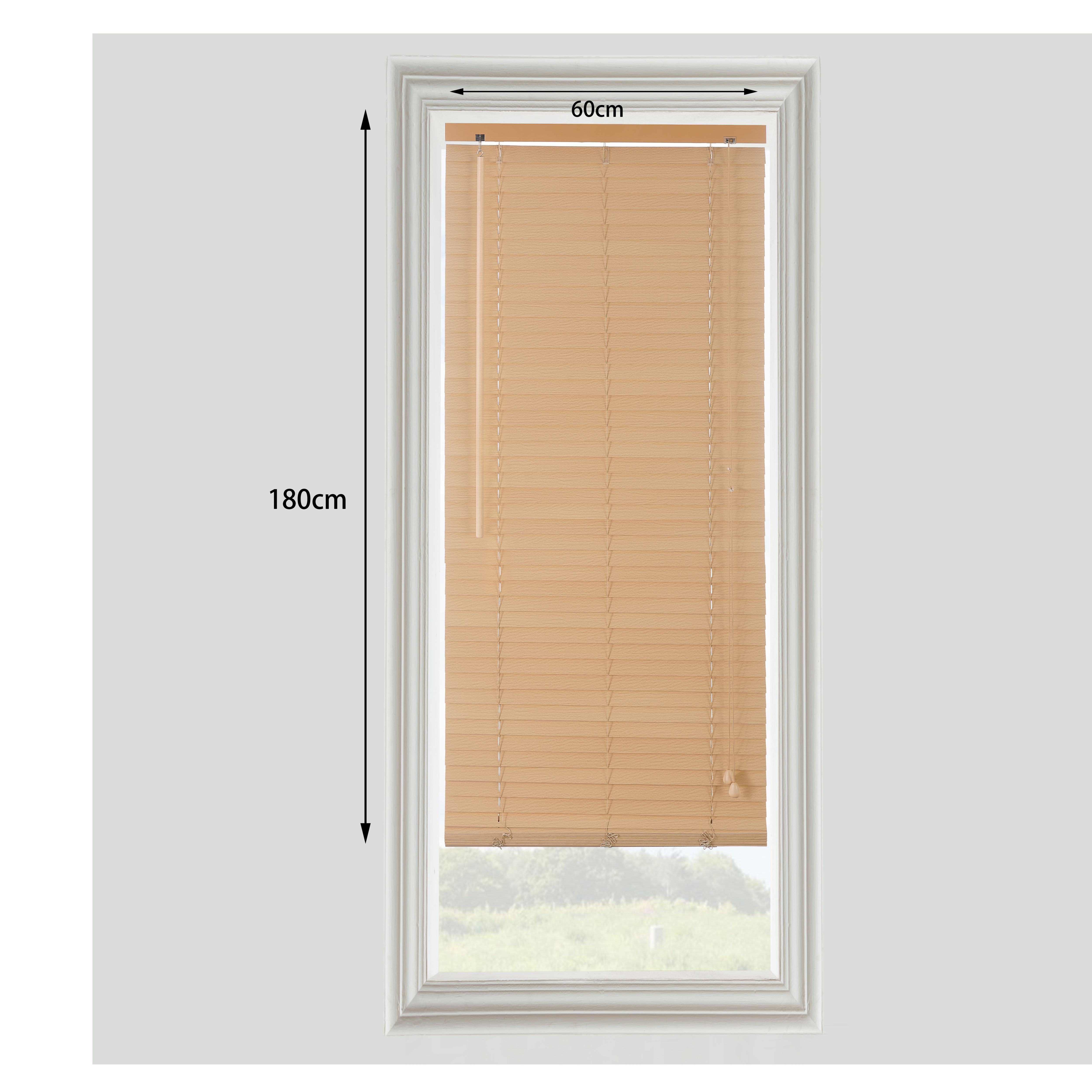 Cana Natural Oak effect Wood Venetian Blind (W)60cm (L)180cm