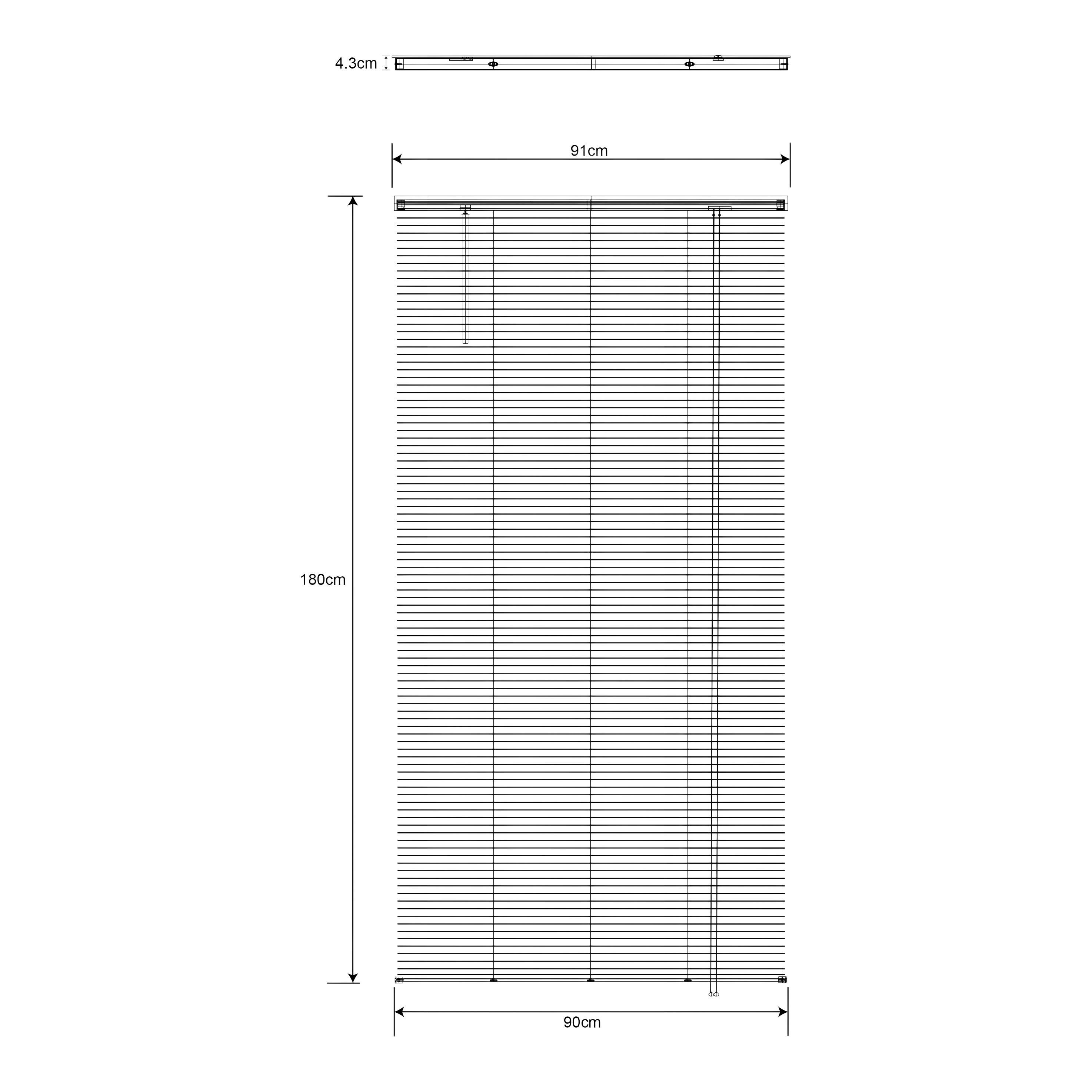 Cana Natural Oak effect Wood Venetian Blind (W)90cm (L)180cm