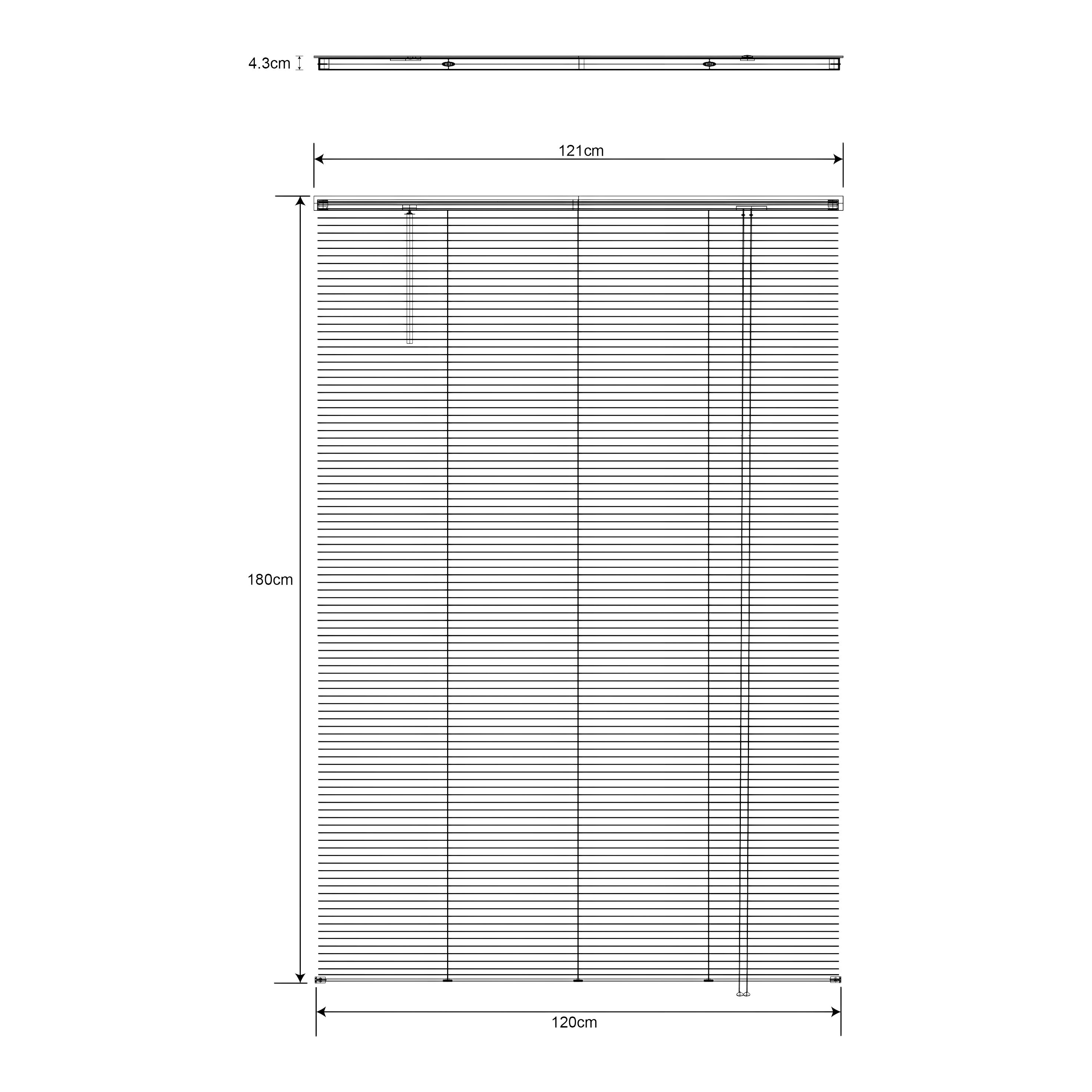 Cana White Basswood Venetian Blind (W)120cm (L)180cm