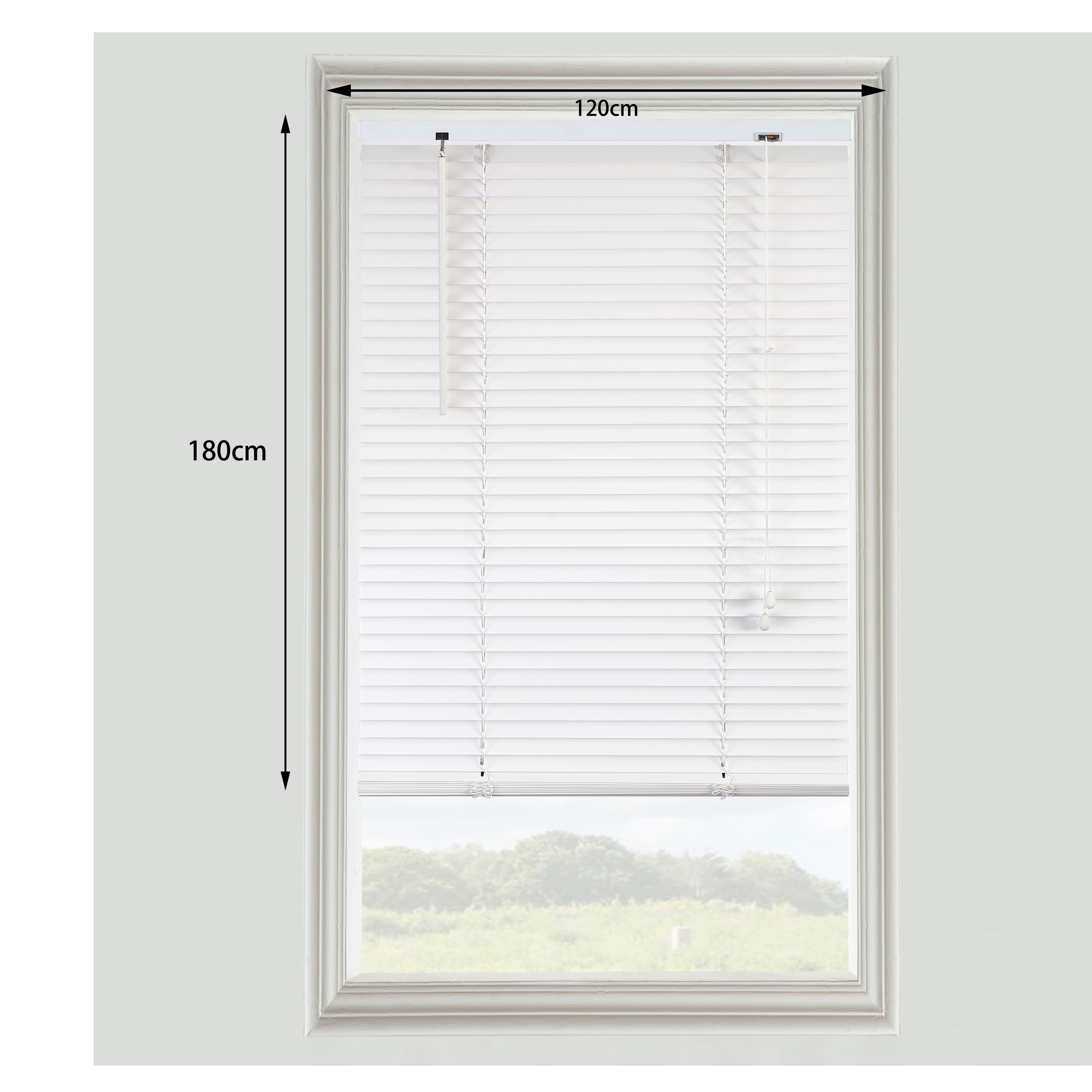 Cana White Basswood Venetian Blind (W)120cm (L)180cm