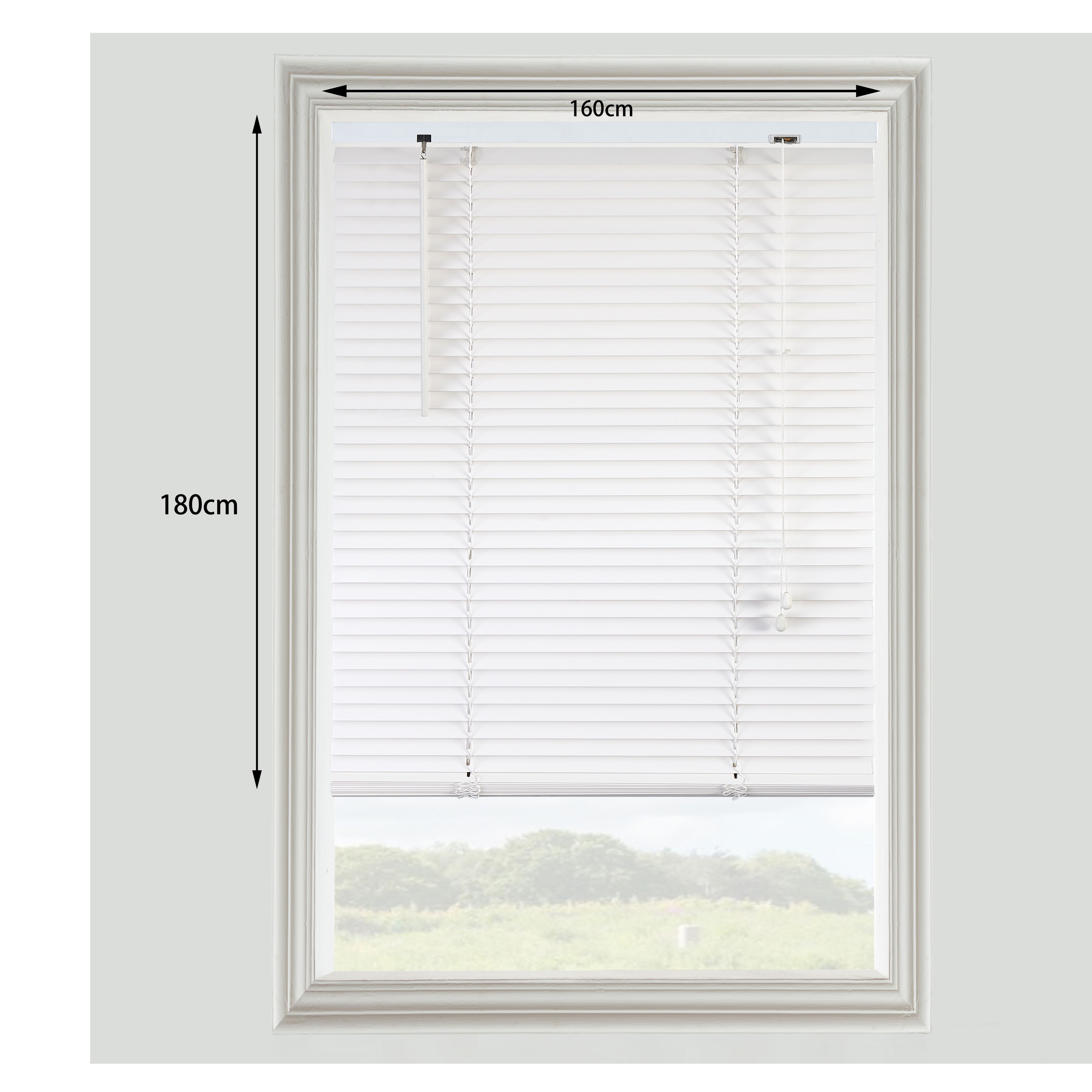 Cana White Basswood Venetian Blind (W)160cm (L)180cm