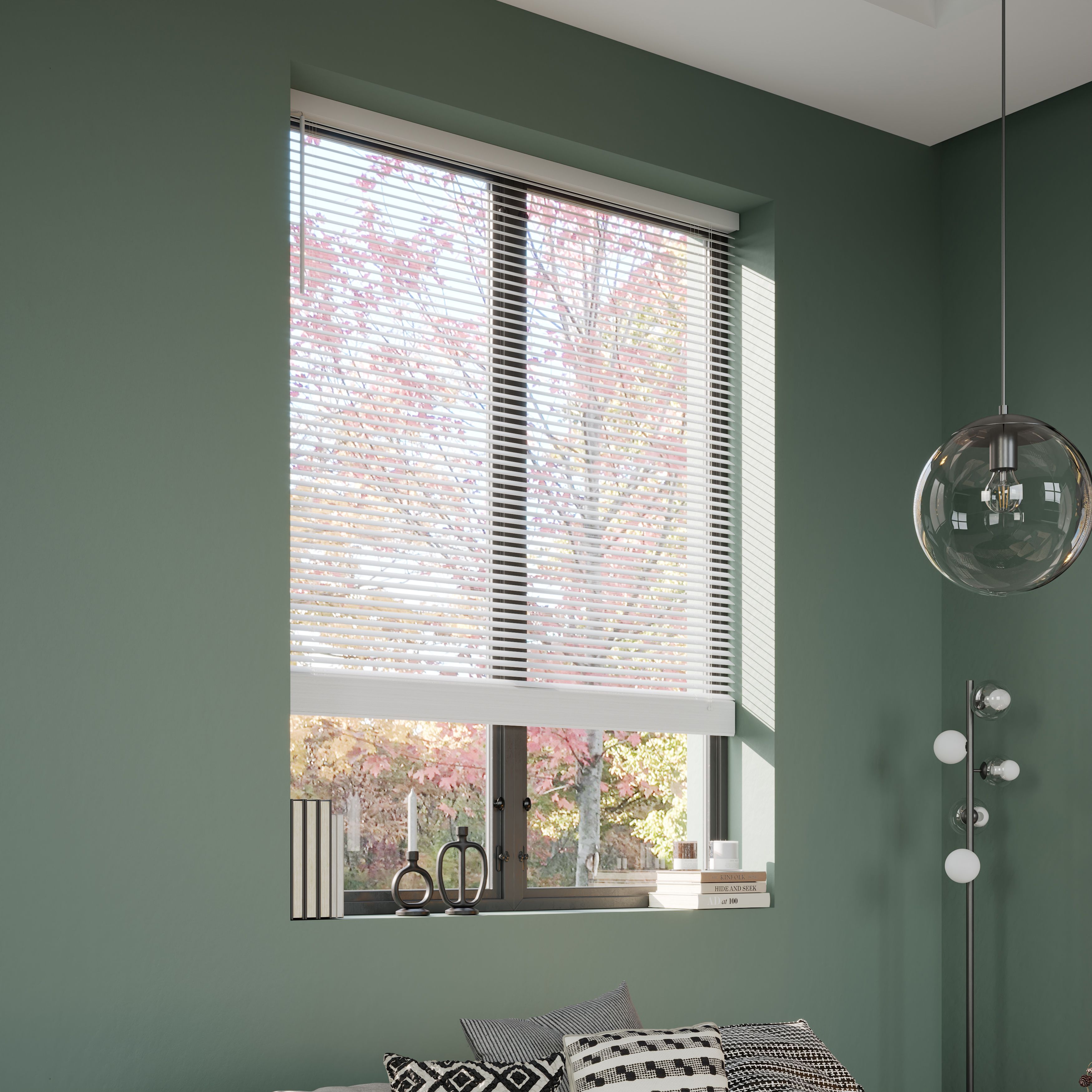 Cana White Basswood Venetian Blind (W)180cm (L)180cm