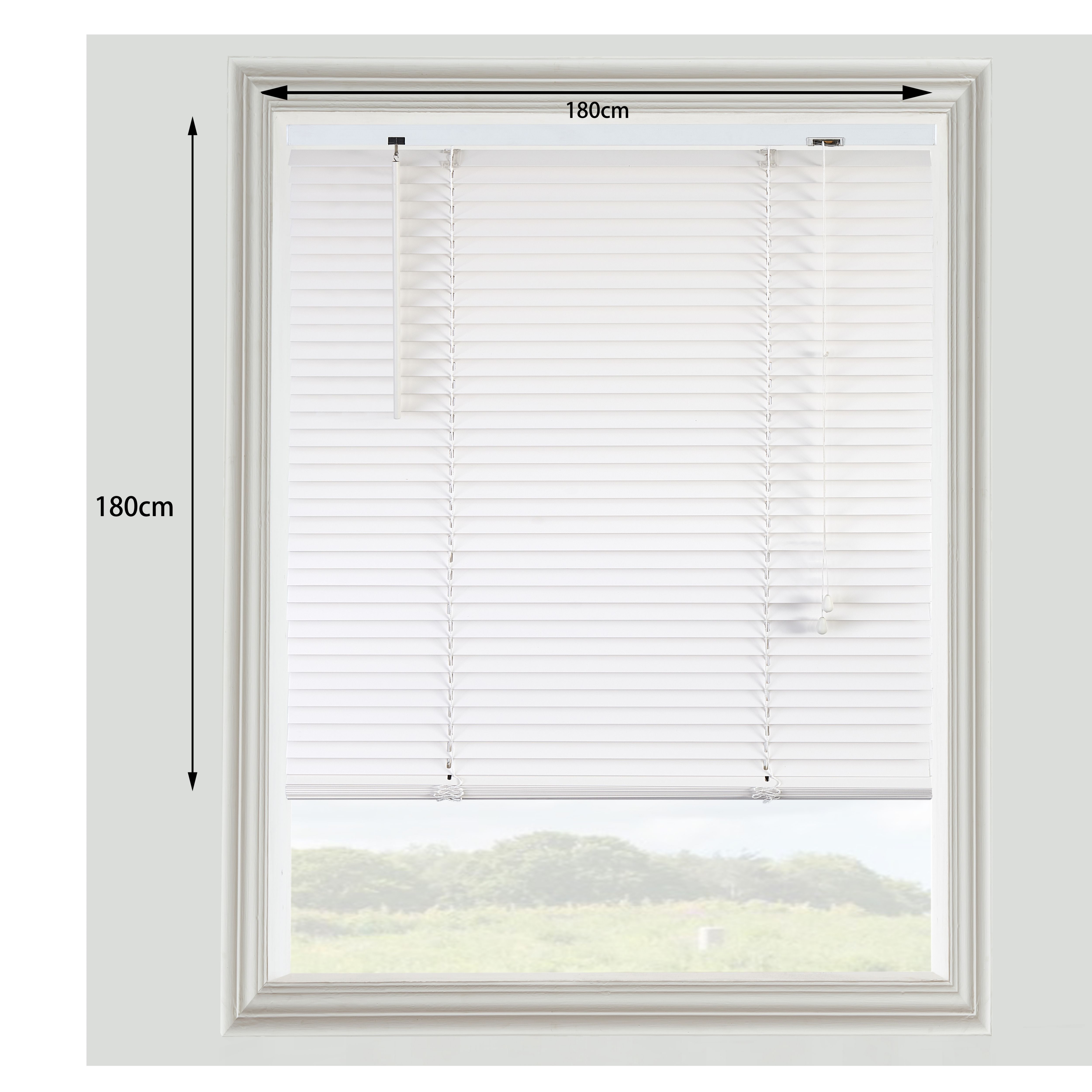 Cana White Basswood Venetian Blind (W)180cm (L)180cm