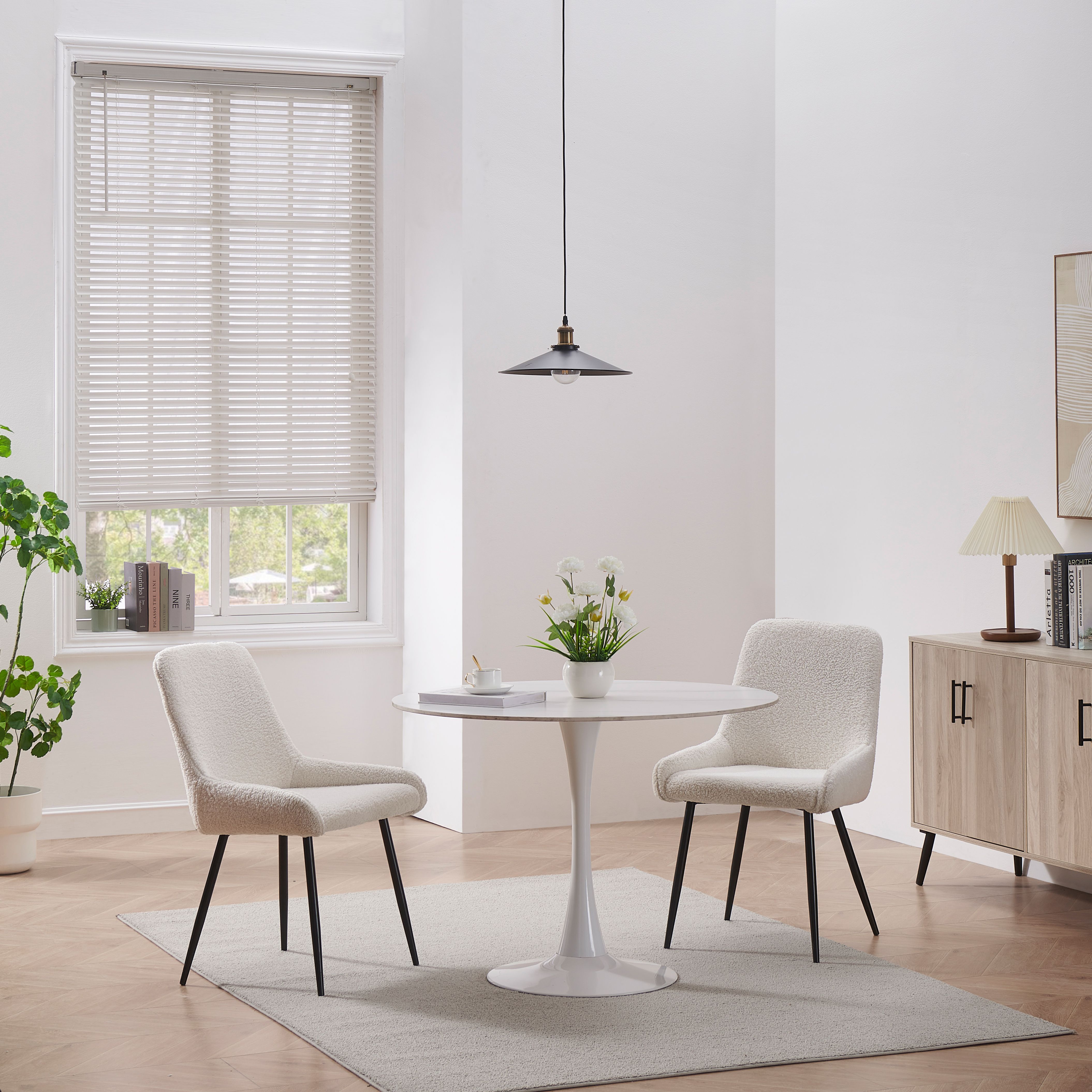 Cana White Basswood Venetian Blind (W)180cm (L)180cm