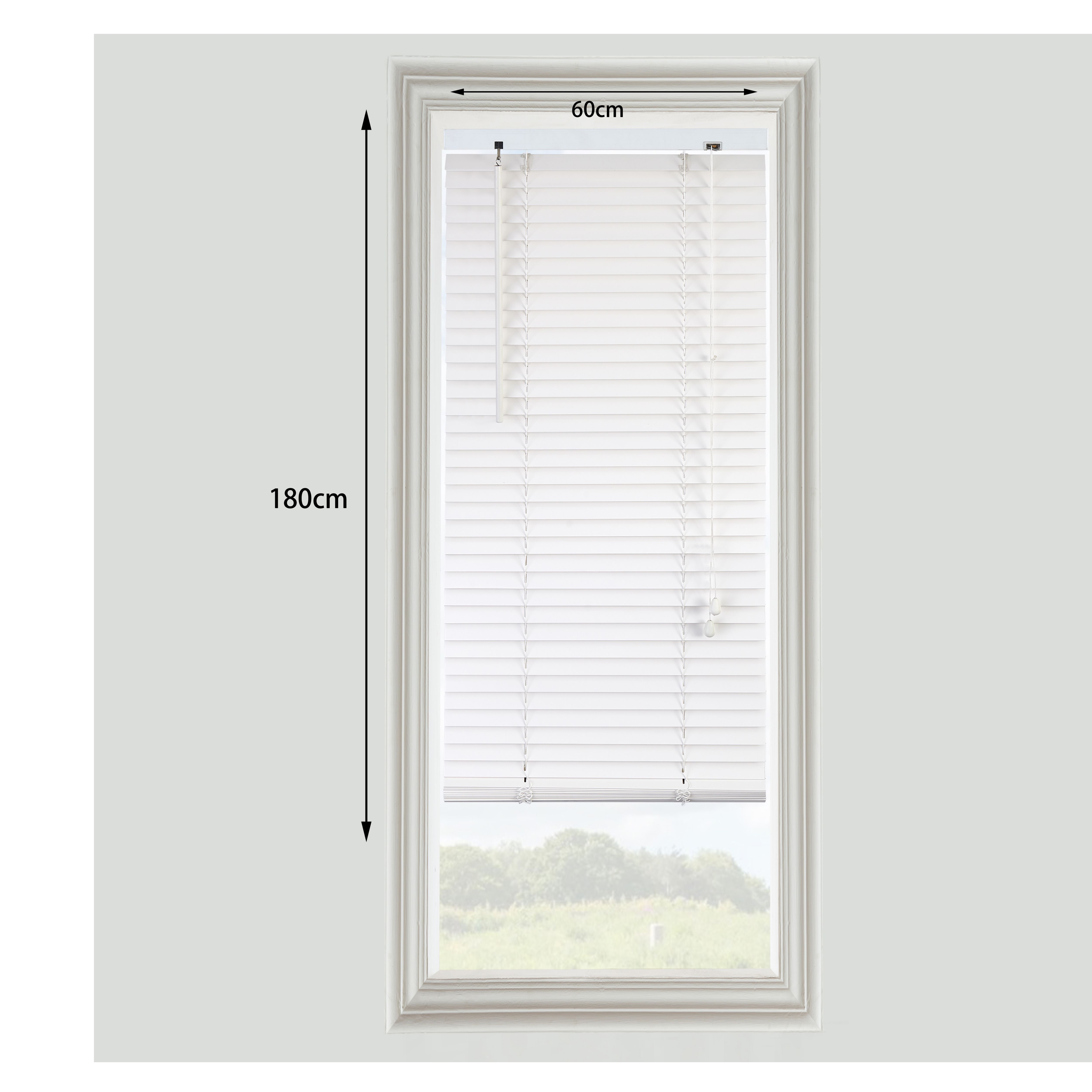 Cana White Basswood Venetian Blind (W)60cm (L)180cm