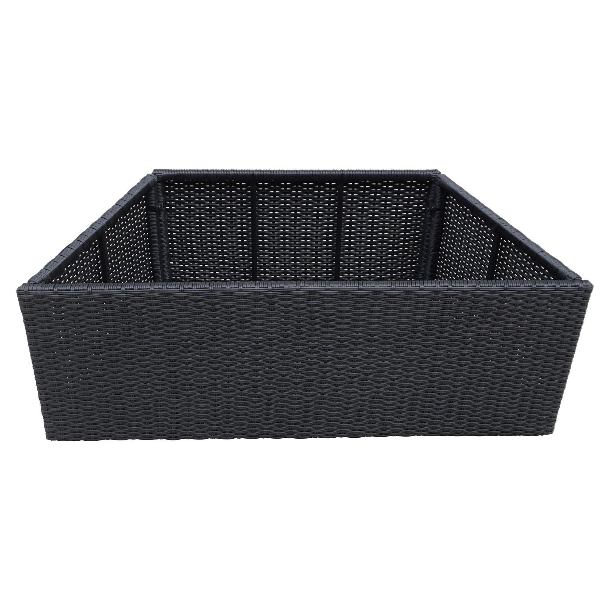 Canadian Spa Company Black Rattan Planter Octagonal Spa surround (D) 57cm x (H) 45cm