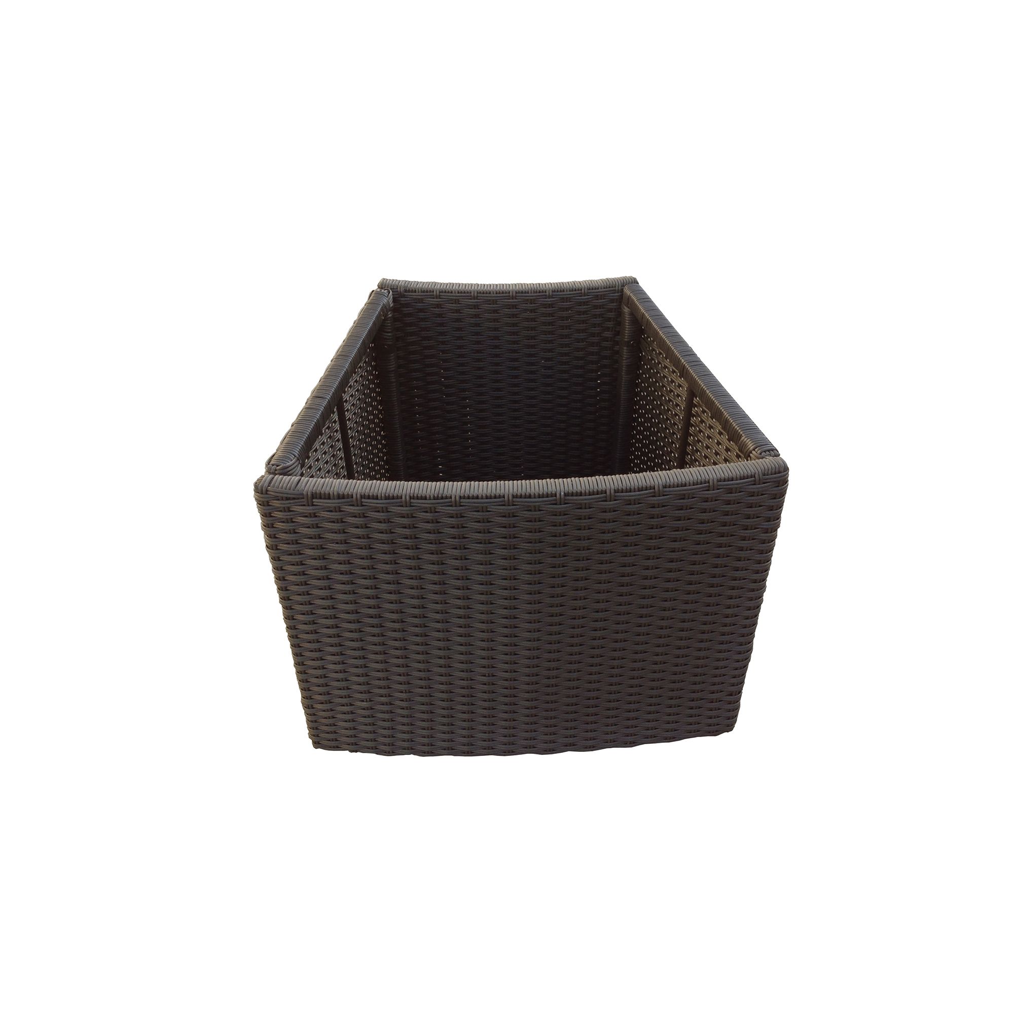 Canadian Spa Company Black Rattan Planter Round Spa surround (D) 52cm x (H) 45cm