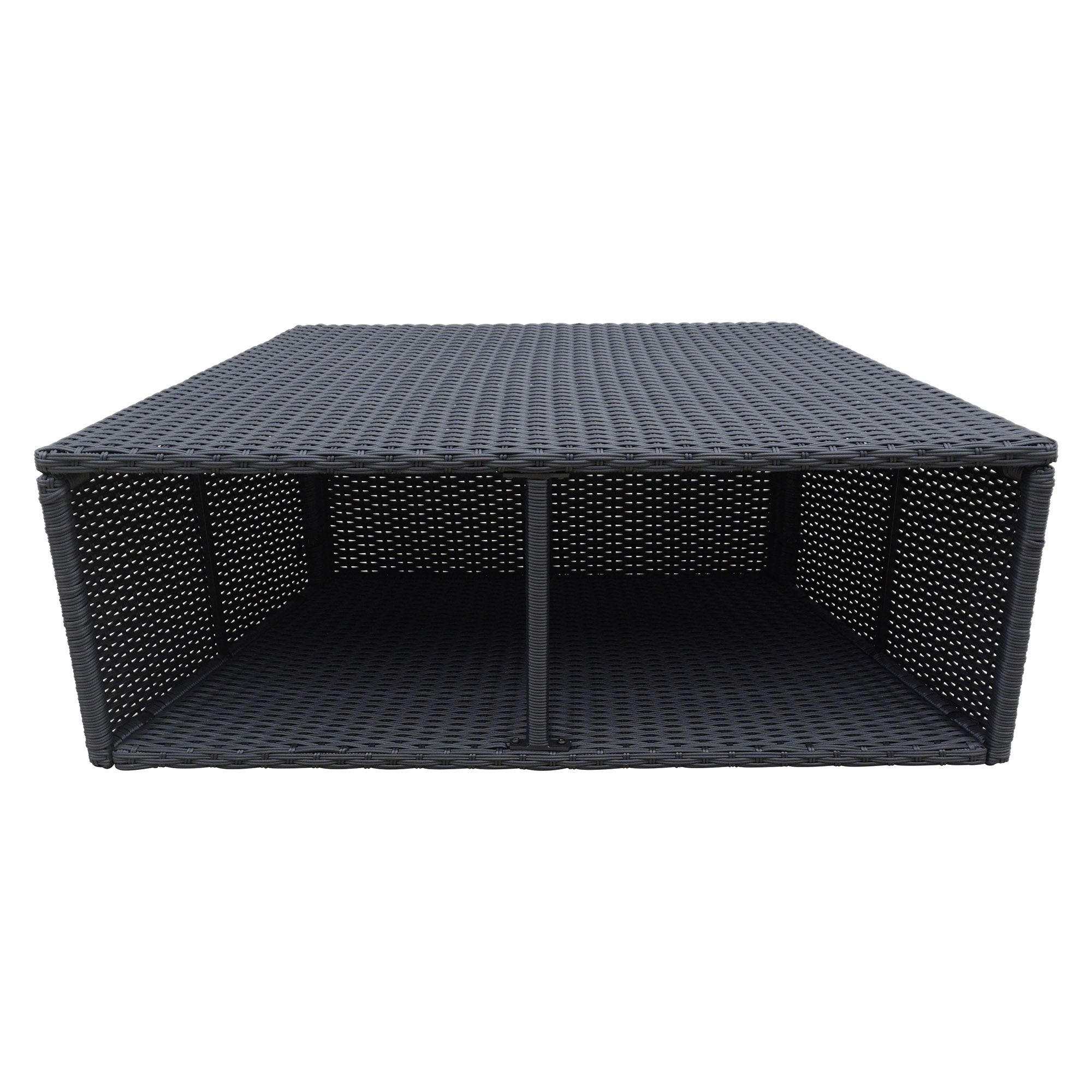 Canadian Spa Company Black Rattan Side table Octagonal Spa surround (D) 58cm x (H) 45cm