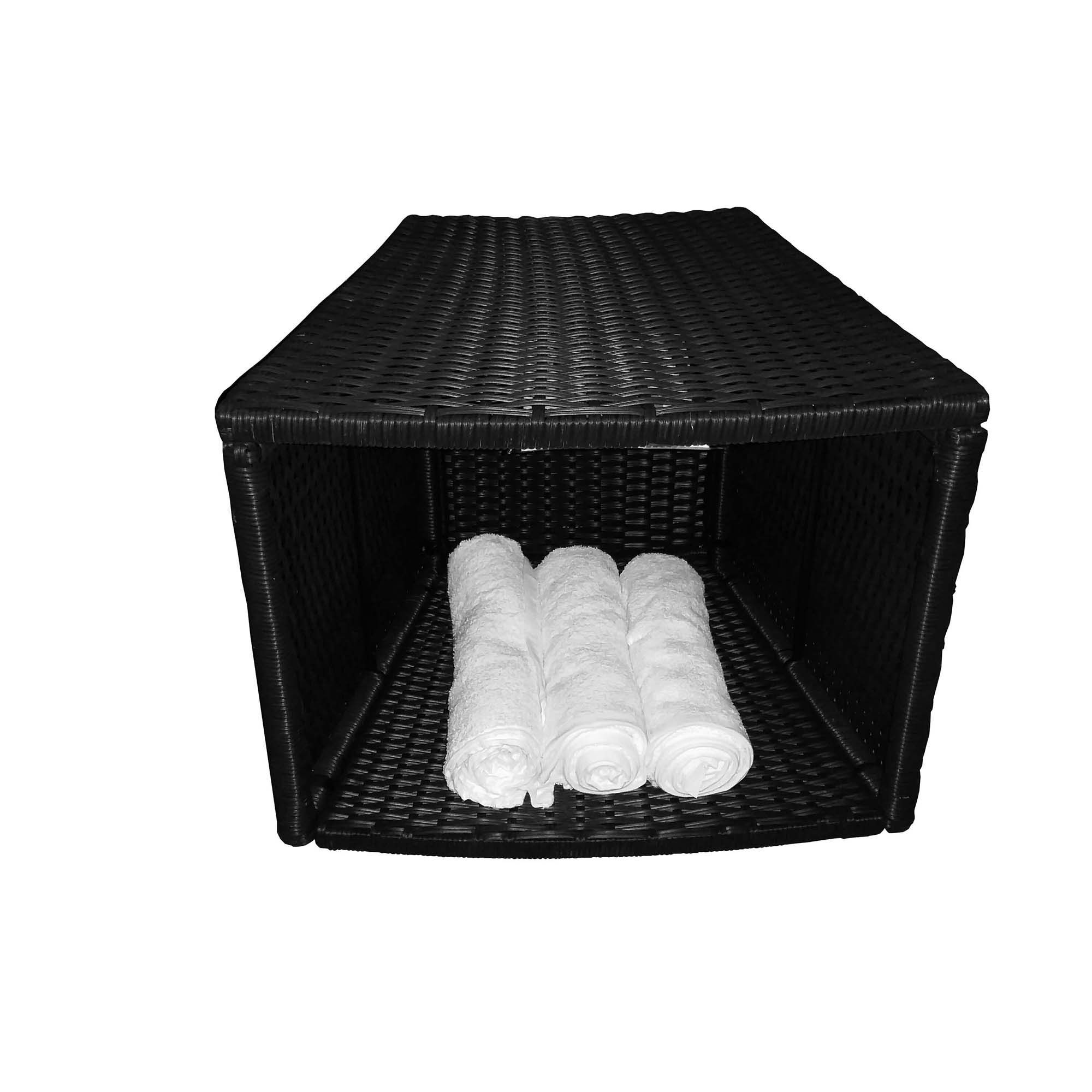 Canadian Spa Company Black Rattan Side table Round Spa surround (D) 52cm x (H) 45cm