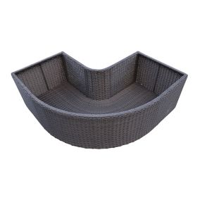 Canadian Spa Company Rattan effect Corner Planter (H)41cm (W)37cm