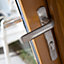 Canberra 1 Lite Glazed Laminated Golden Oak External French Door set, (H)2105mm (W)1205mm