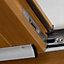 Canberra 1 Lite Glazed Laminated Golden Oak External French Door set, (H)2105mm (W)1505mm