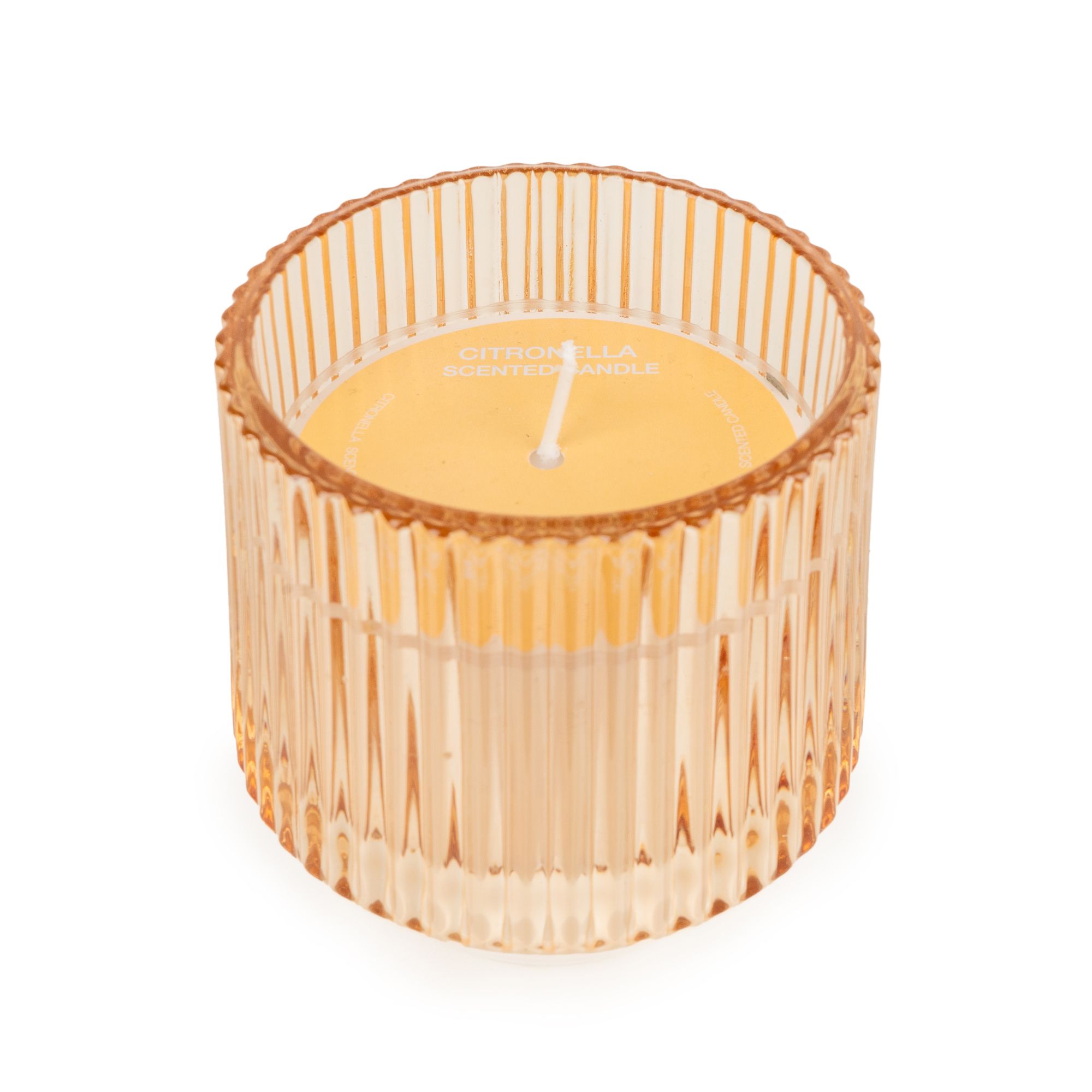 Candlelight Apricot Ridged Citronella Medium Scented candle