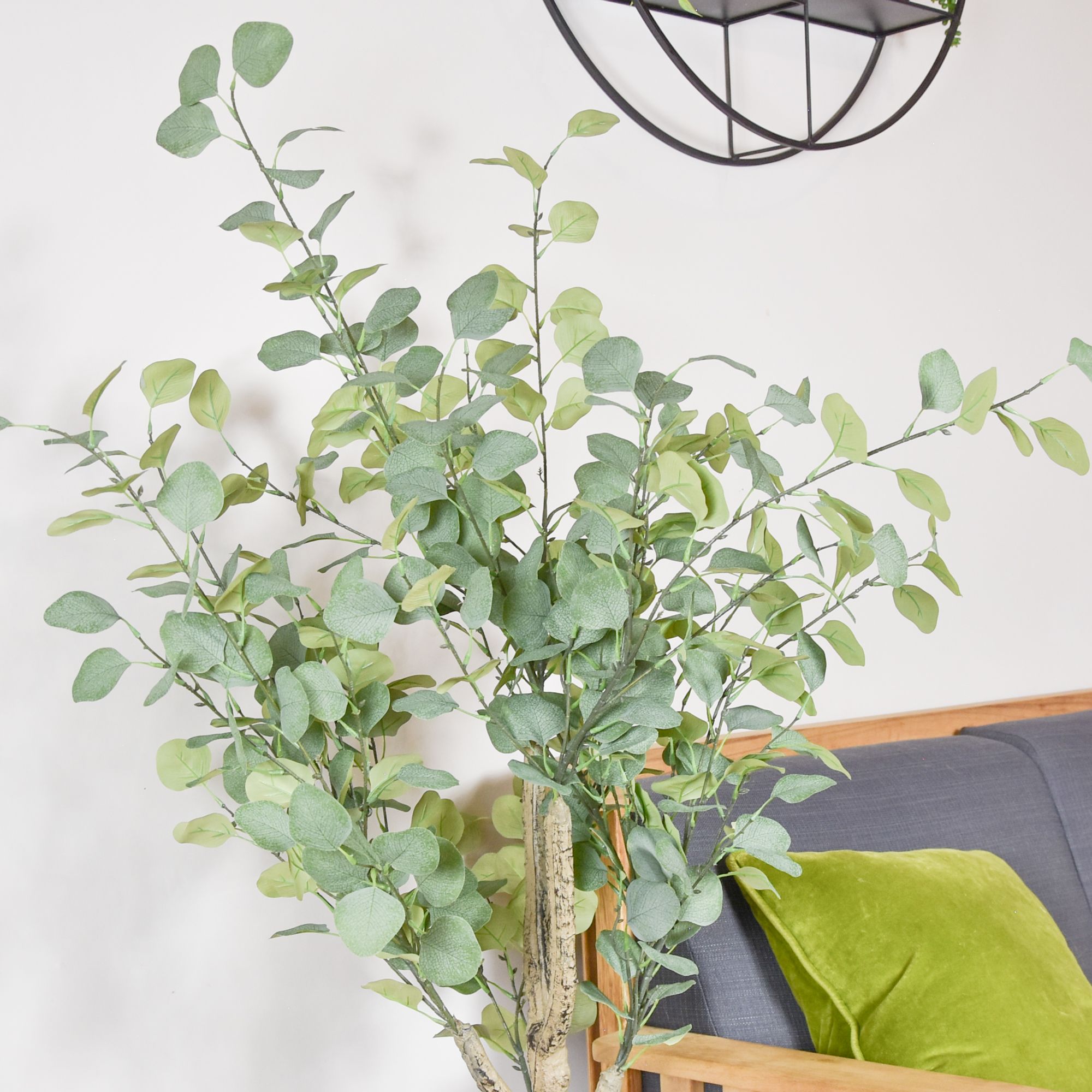 Candlelight Green 160cm Eucalyptus Tree Artificial plant in Black Australian Plastic Pot