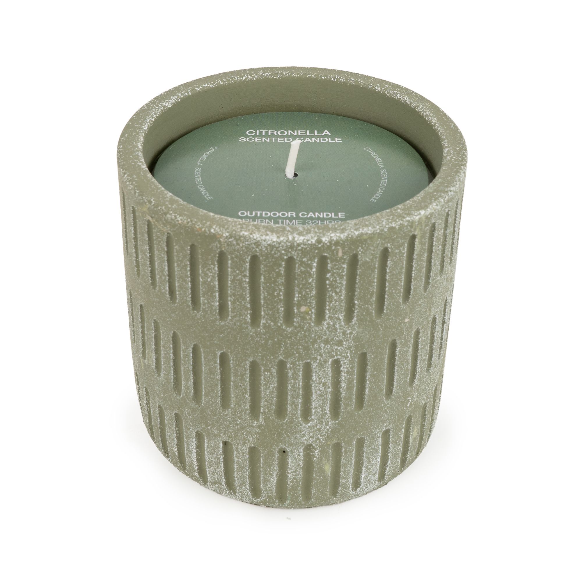 Candlelight Green Embossed Citronella Large Scented candle