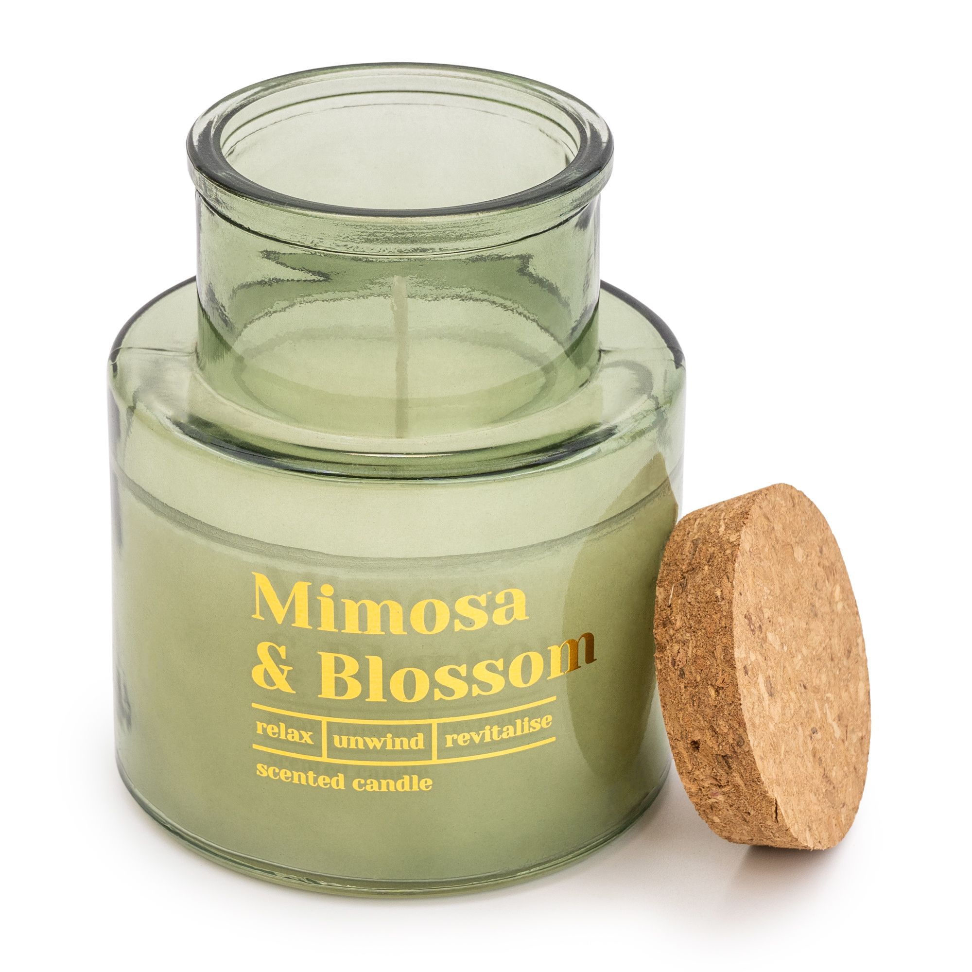 Candlelight Green Mimosa & Blossom Scented candle 0.66g, Small