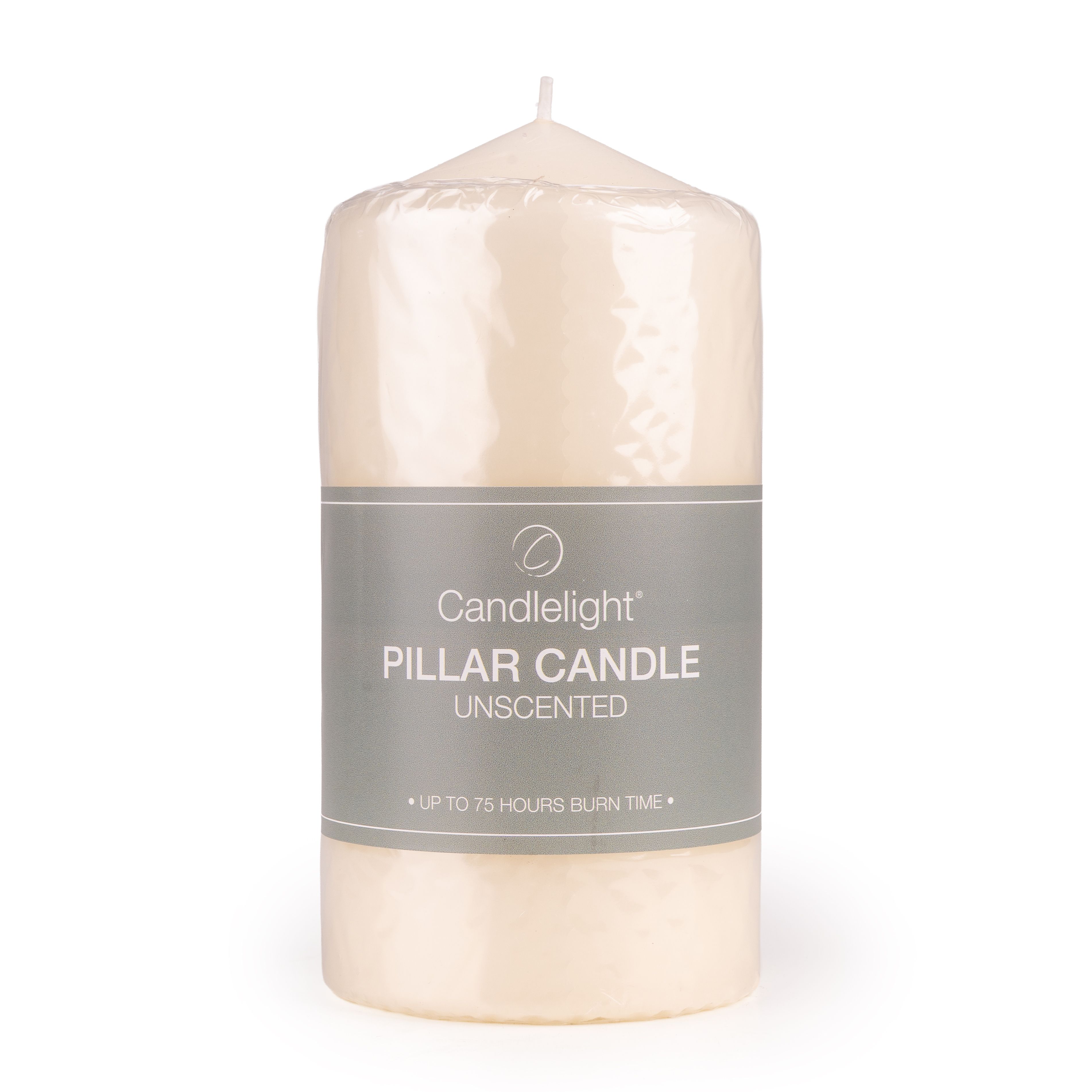 Candlelight Ivory Plain Unscented Medium Pillar candle