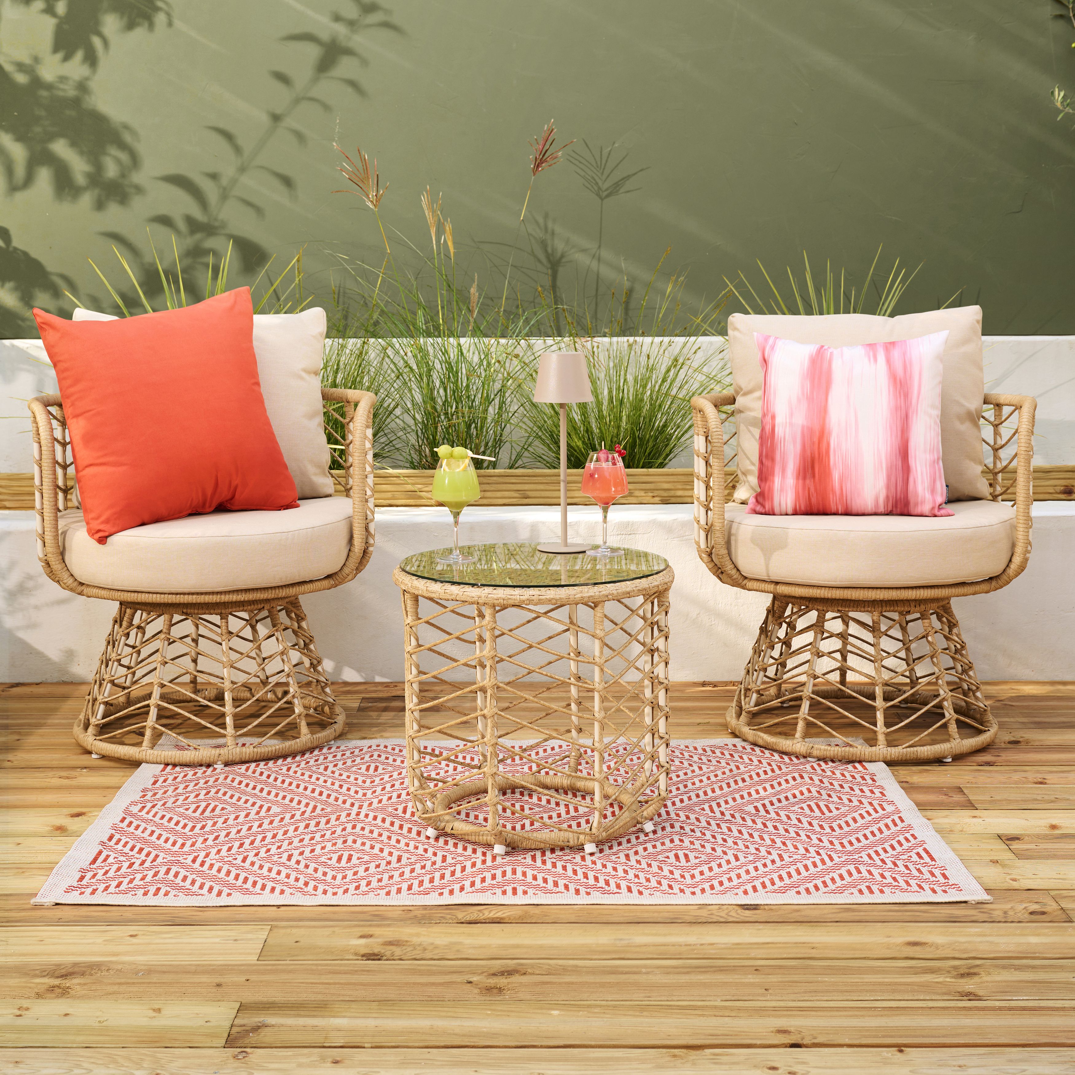 Candlelight Mango Outdoor Cushion, (L)50cm x (W)50cm