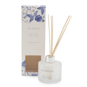 Candlelight White & Blue Sea Salt & Vetiver Reed diffuser, 150ml