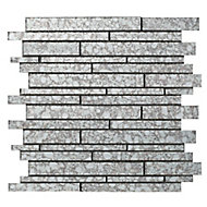 Cannes Polished Antique mirror effect Glass Mosaic tile, (L)300mm (W)335mm