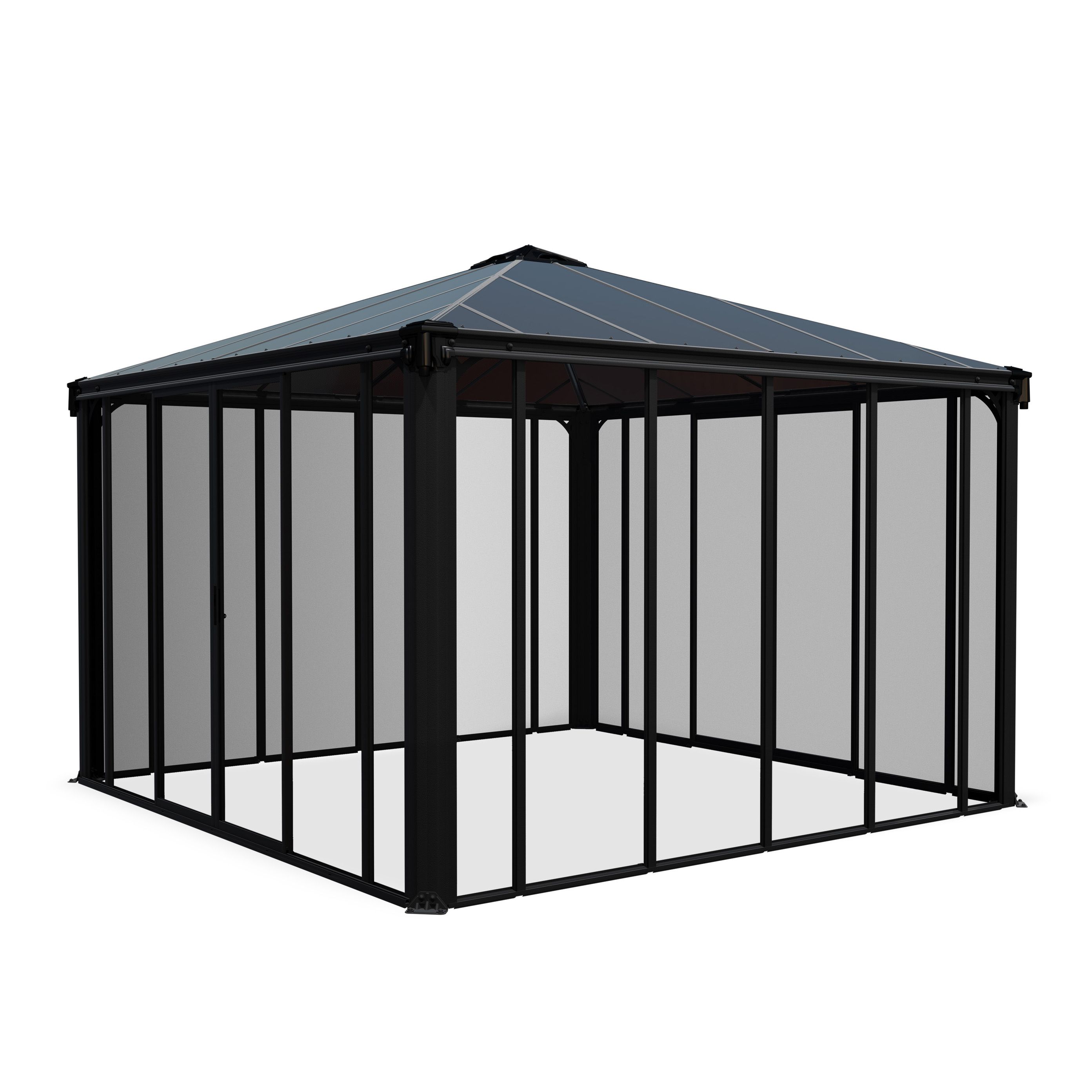 Canopia by Palram Ledro Grey Rectangular Enclosed Gazebo, (W)3.6m (D)3.6m