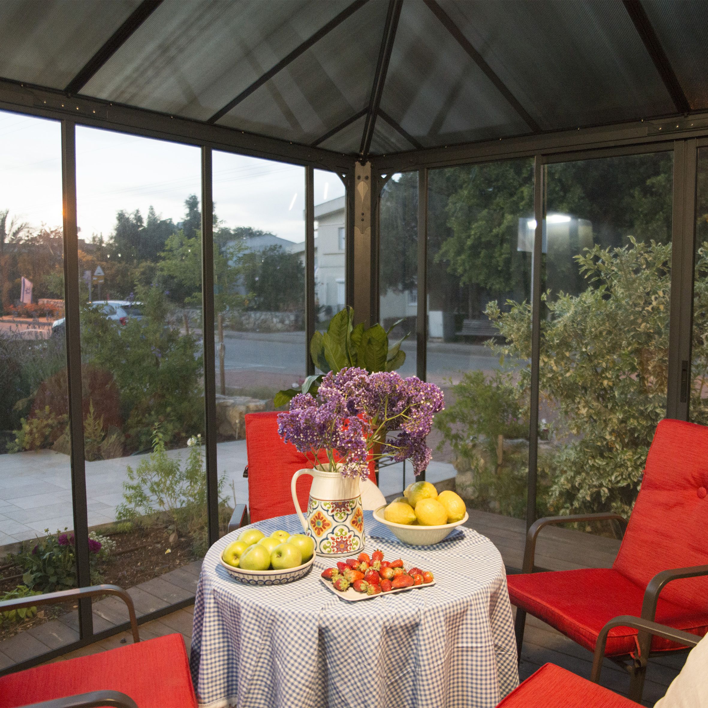 Canopia by Palram Ledro Grey Rectangular Enclosed Gazebo, (W)3.6m (D)3.6m