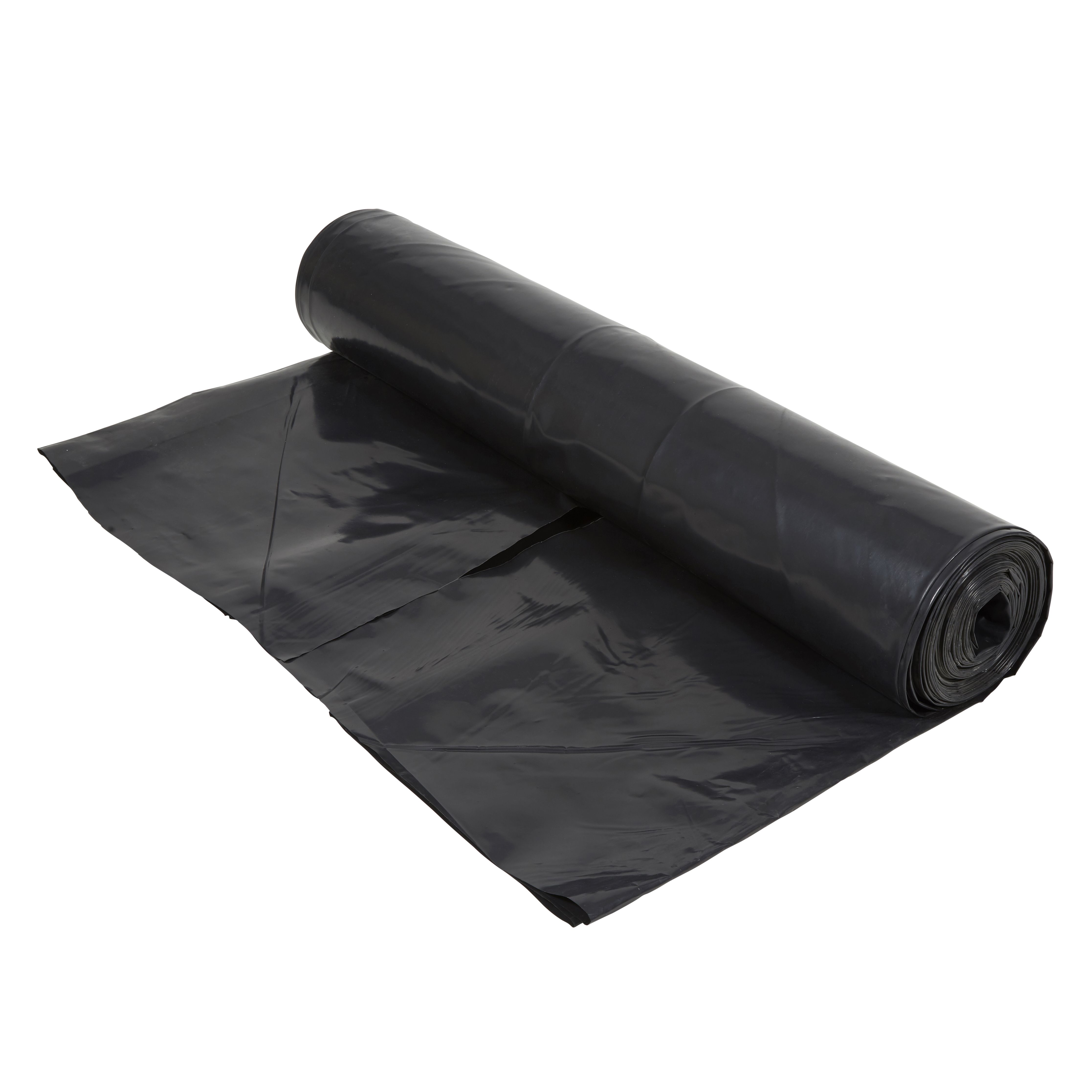 Product image for Capital Valley Plastics Ltd Black 250 Micron Damp proof membrane, (L)15m (W)4m