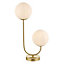 Capri Curved Gold effect Table lamp