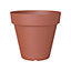 Capri Terracotta Polypropylene (PP) plain Round Plant pot (Dia)40cm