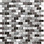 Carini Grey Aluminium Mosaic tile, (L)304mm (W)292mm
