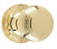 Carlisle Brass Polished Gold Brass effect Brass Round Door knob (Dia)52mm, Pair