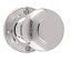 Carlisle Brass Polished Silver Chrome effect Brass Round Door knob (Dia)52mm, Pair