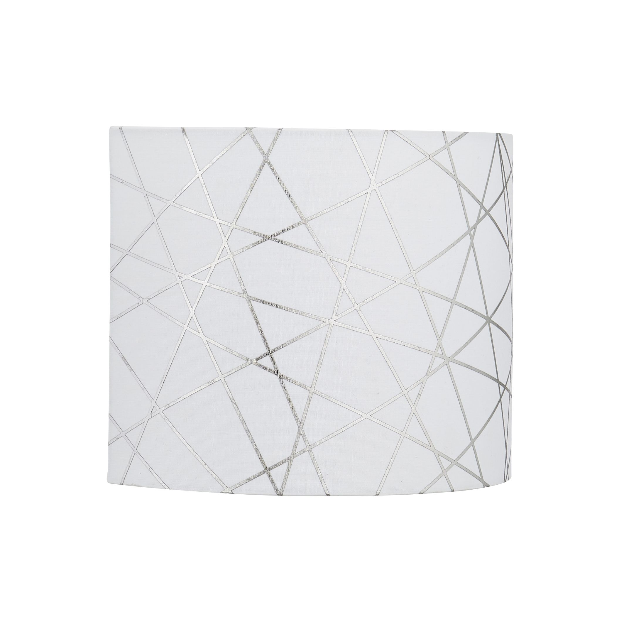 Carme Foil printed Silver & white Wired Wall light