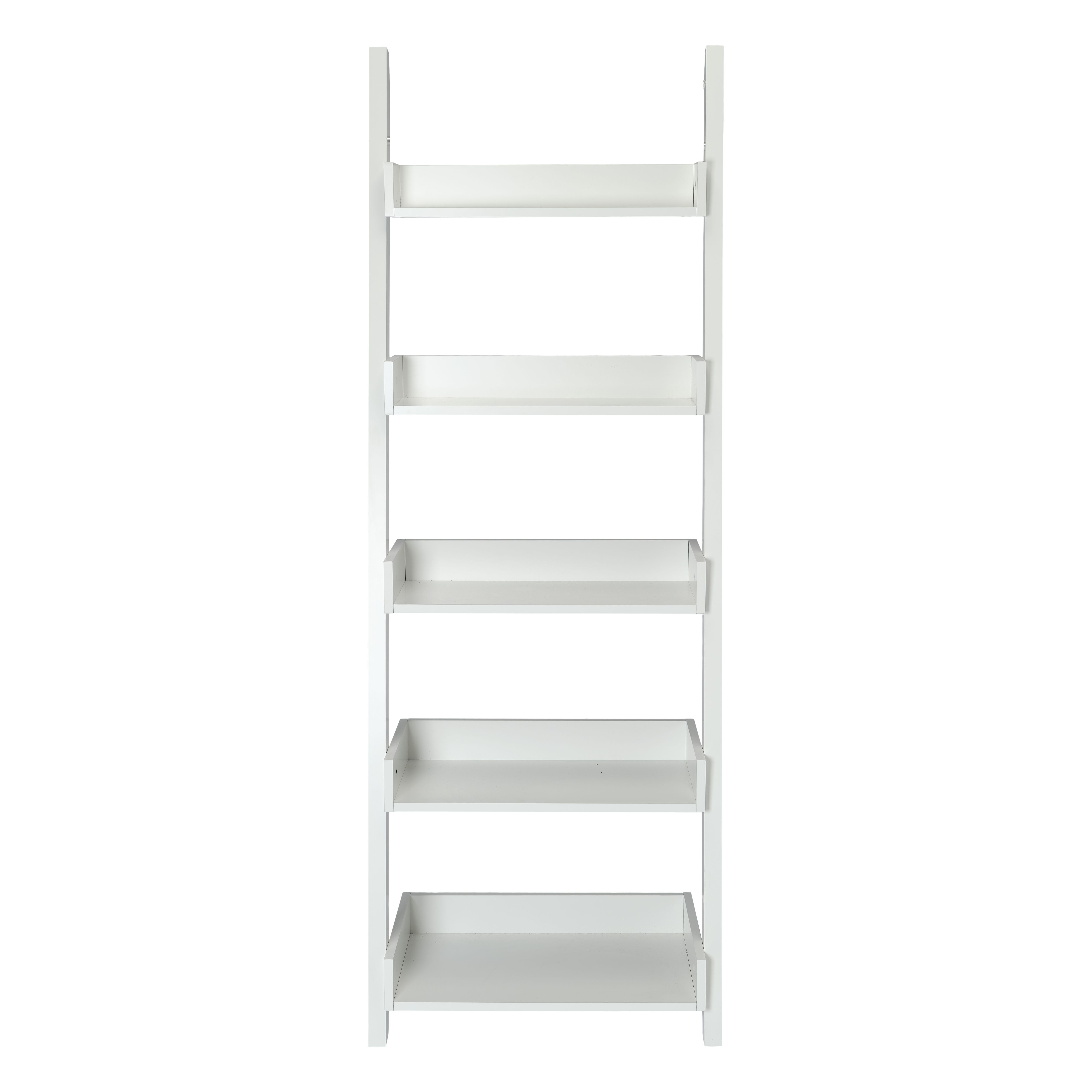 Carnon White Freestanding 5 shelf Bookcase, (H)1700mm (W)600mm