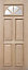 Carolina Frosted Glazed Flocked Oak veneer External Front door, (H)2030mm (W)813mm