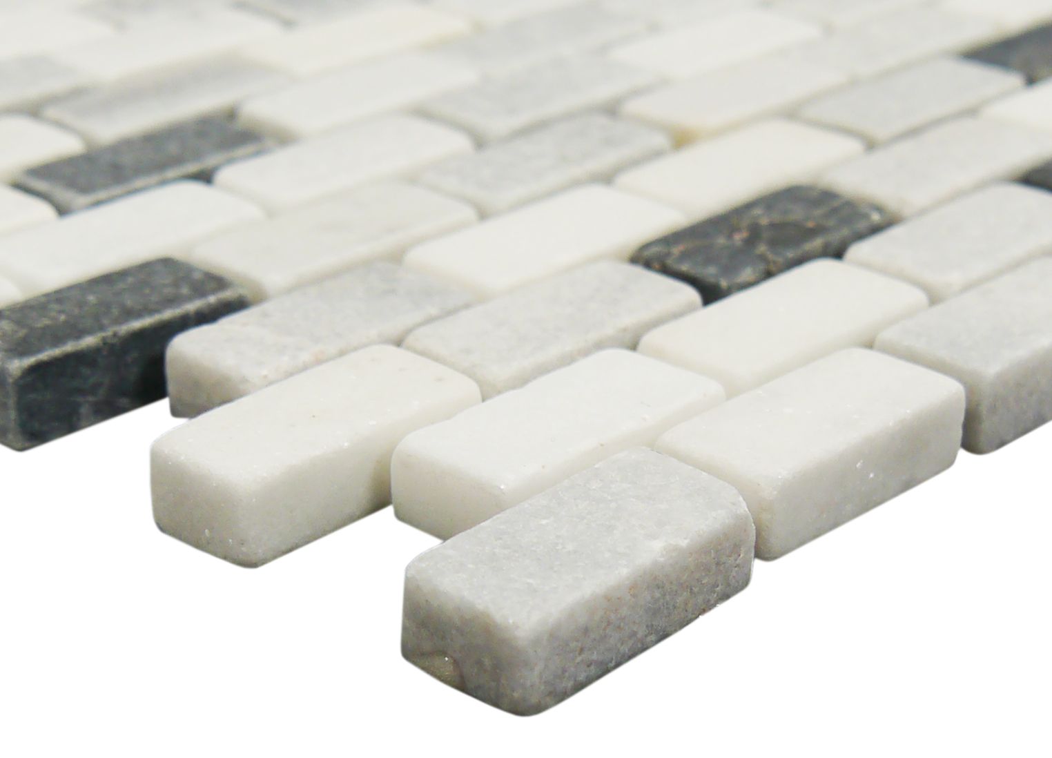 Carrera Multicolour Marble Mosaic tile, (L)321mm (W)304mm