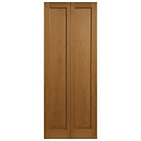 Carron 2 panel White Hardwood Oak veneer Internal Door, (H)1981mm (W)686mm