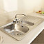 Carron Phoenix Stainless steel 1.5 Bowl Kitchen sink 965mm x 965mm