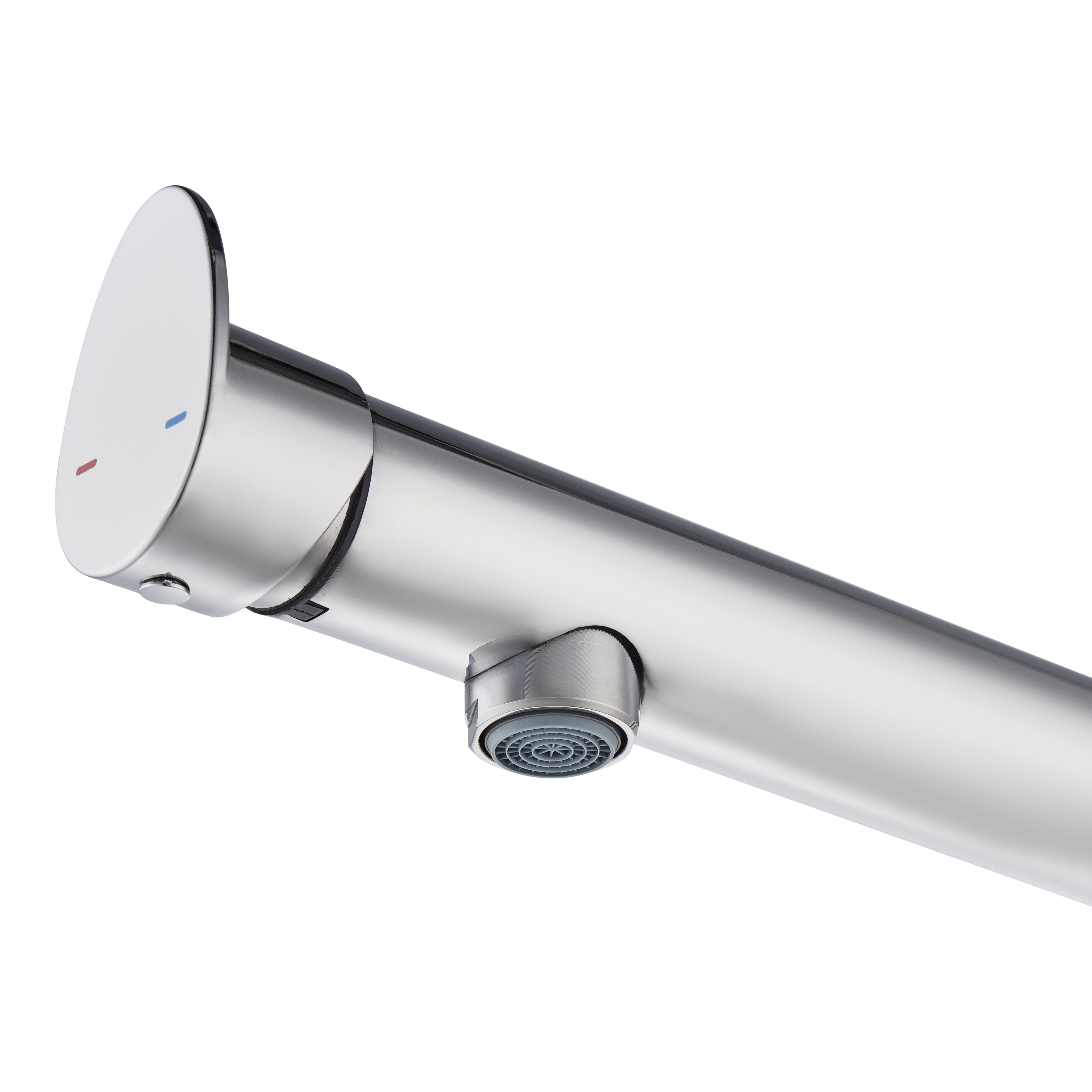 Cascabel Chrome effect Chrome-plated Kitchen Side lever Tap