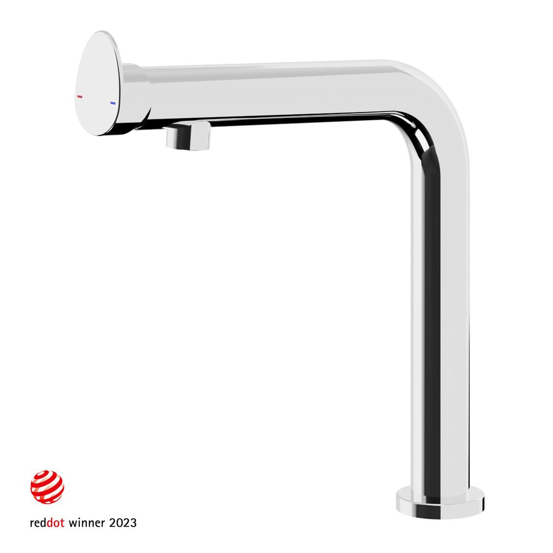Cascabel Chrome effect Chrome-plated Kitchen Side lever Tap
