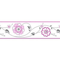 Cassidy Cream & pink Floral Border